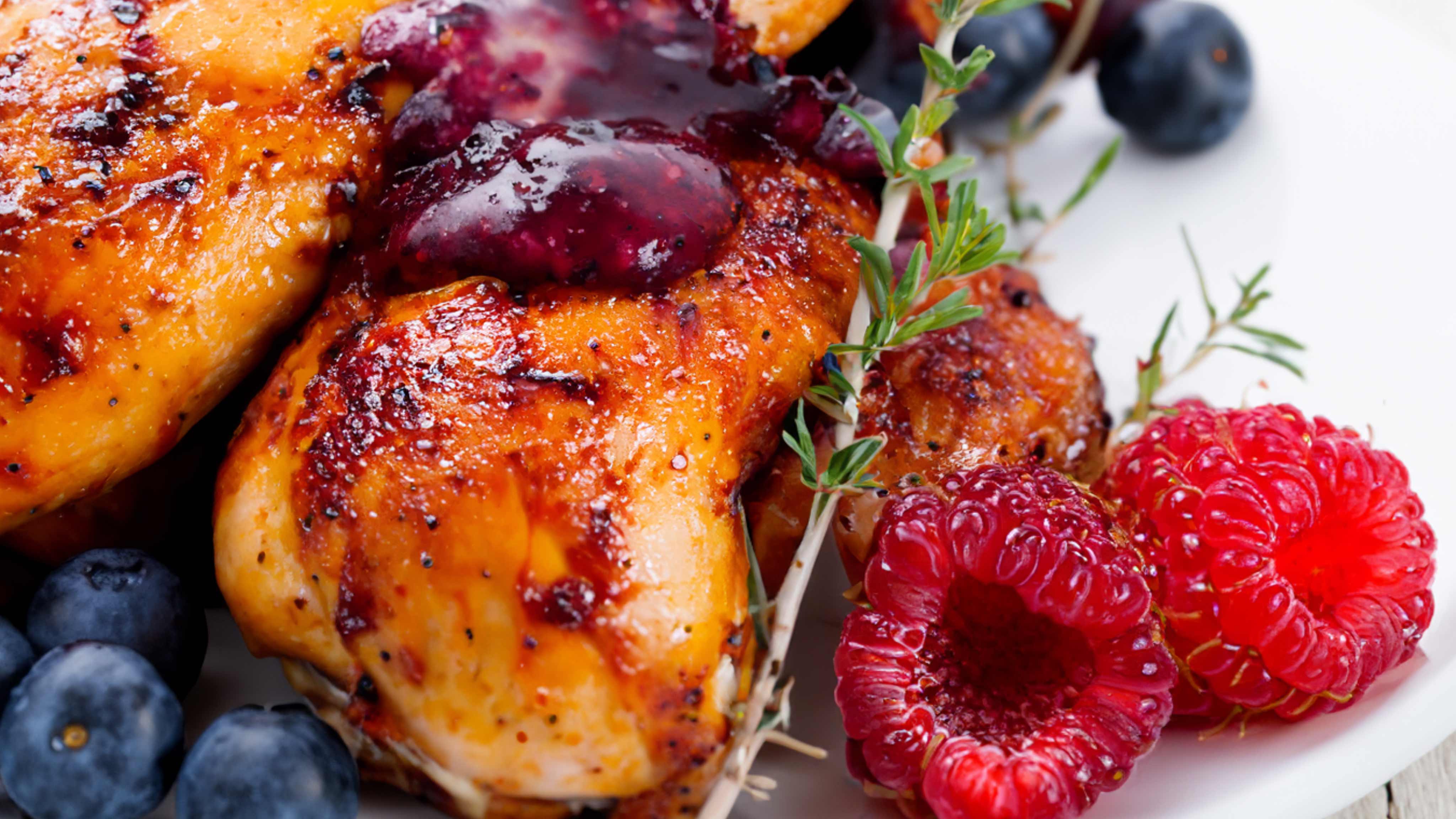 Image for Recipe Grilled Chicken with Tangy Blueberry Sauce