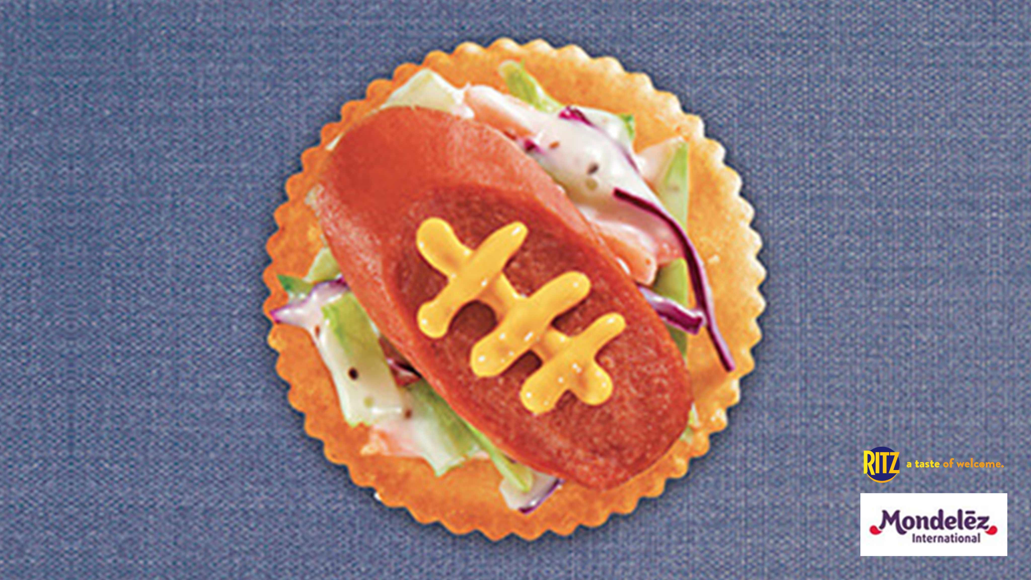 Image for Recipe RITZ Slammin' Football Dog