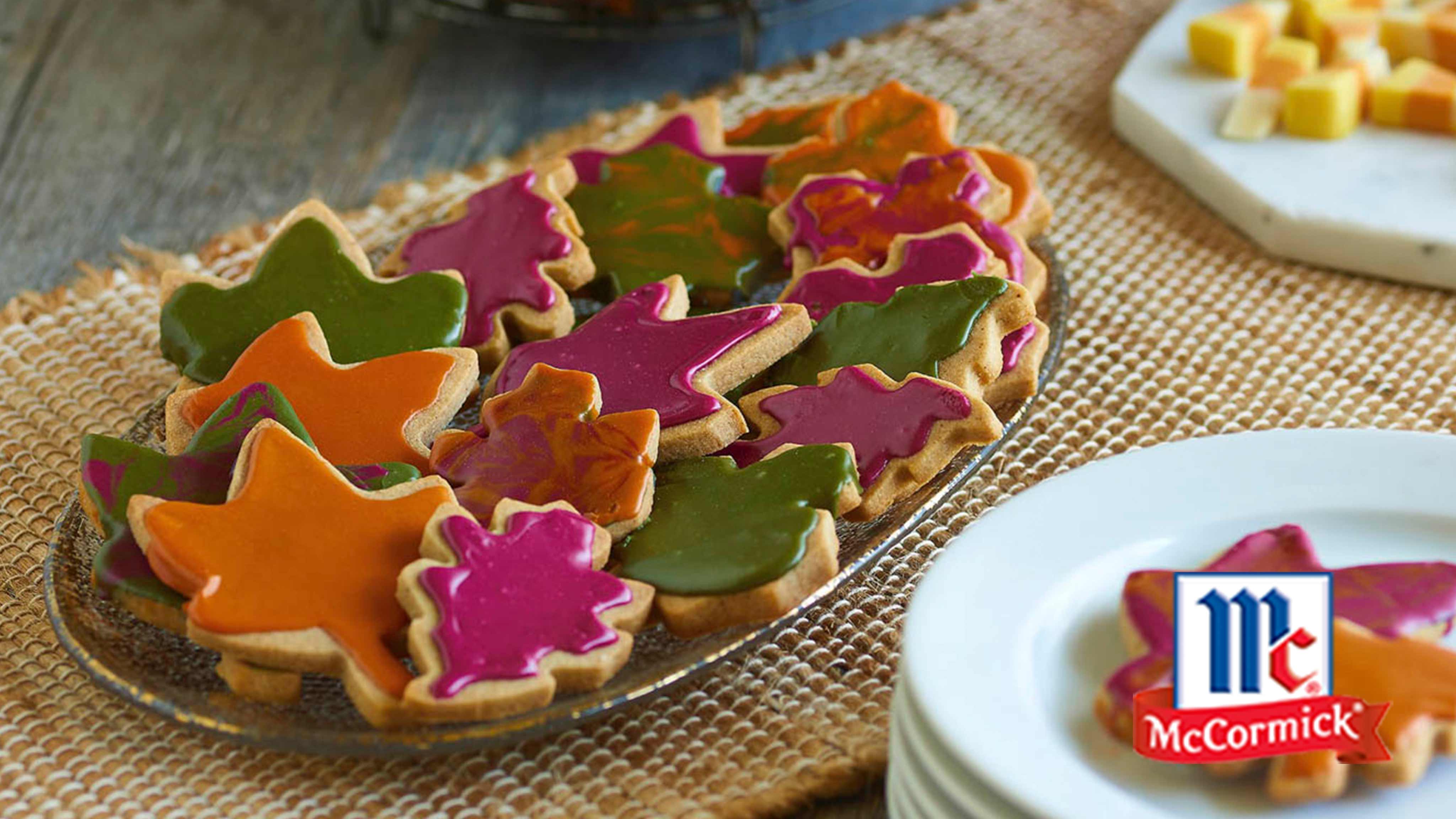 Image for Recipe Glazed Autumn Leaf Cookies