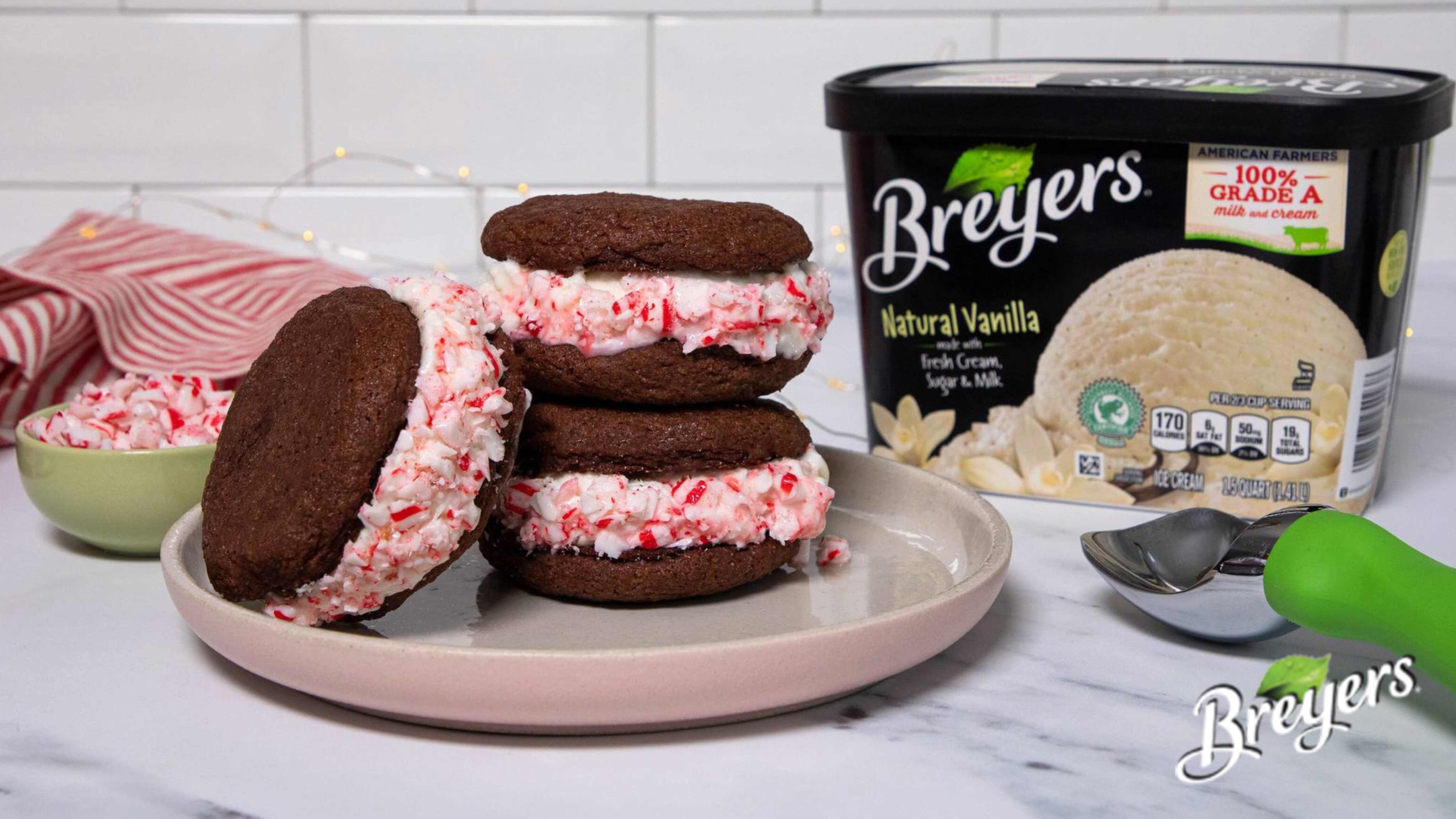 Image for Recipe Breyers® Peppermint Ice Cream Sandwiches