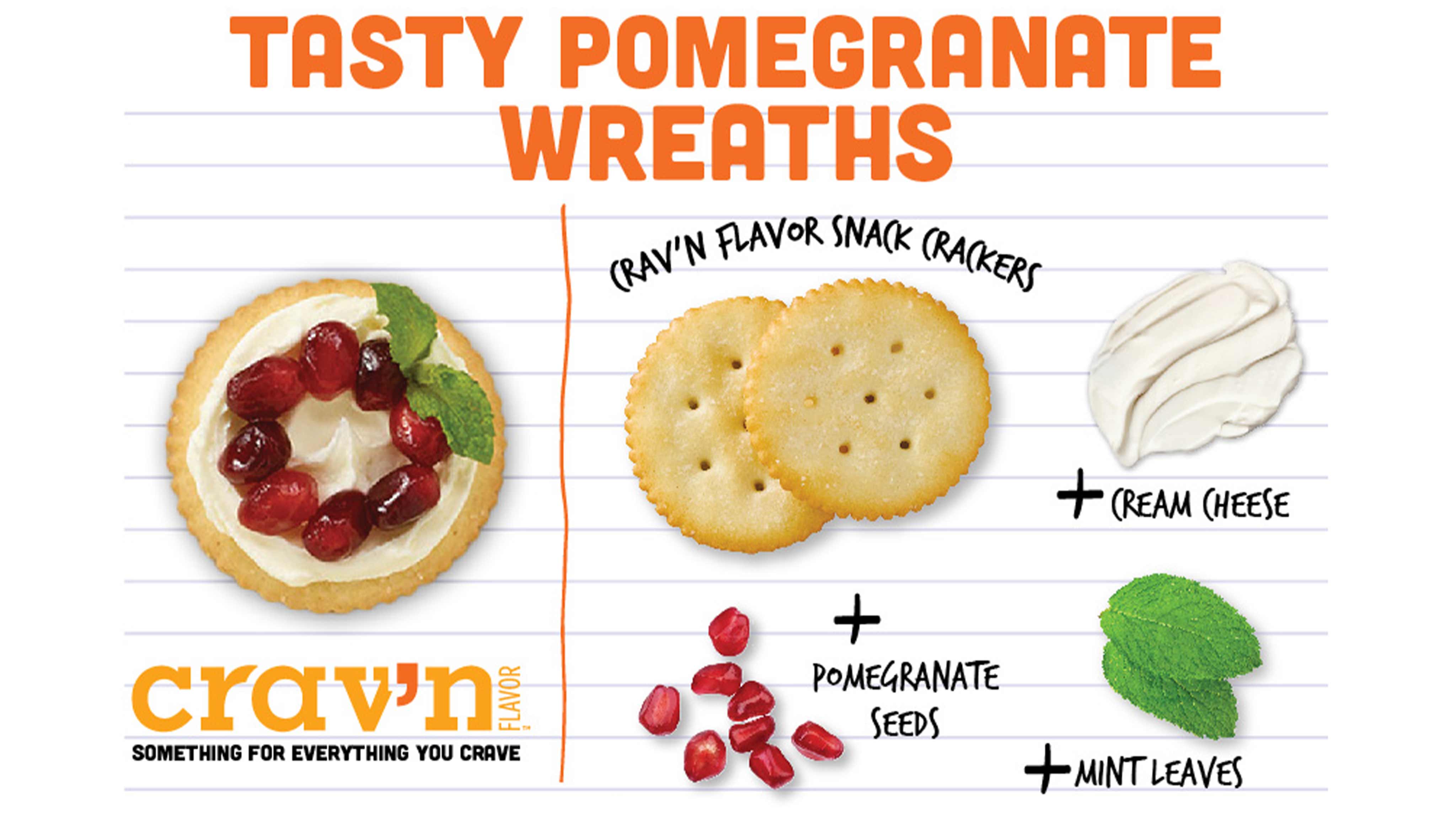 Image for Recipe Tasty Pomegranate Wreaths