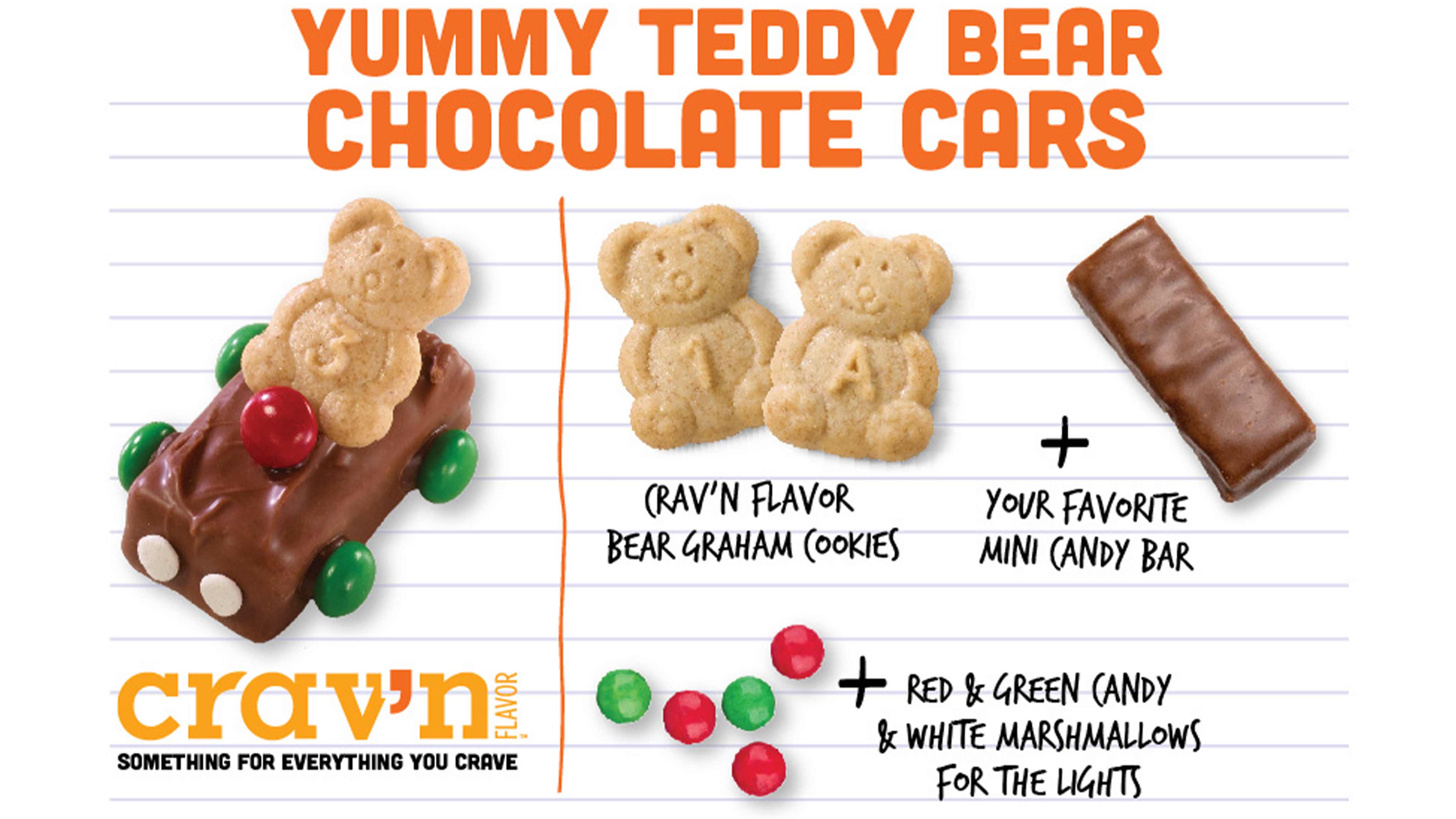 Image for Recipe Yummy Teddy Bear Chocolate Cars