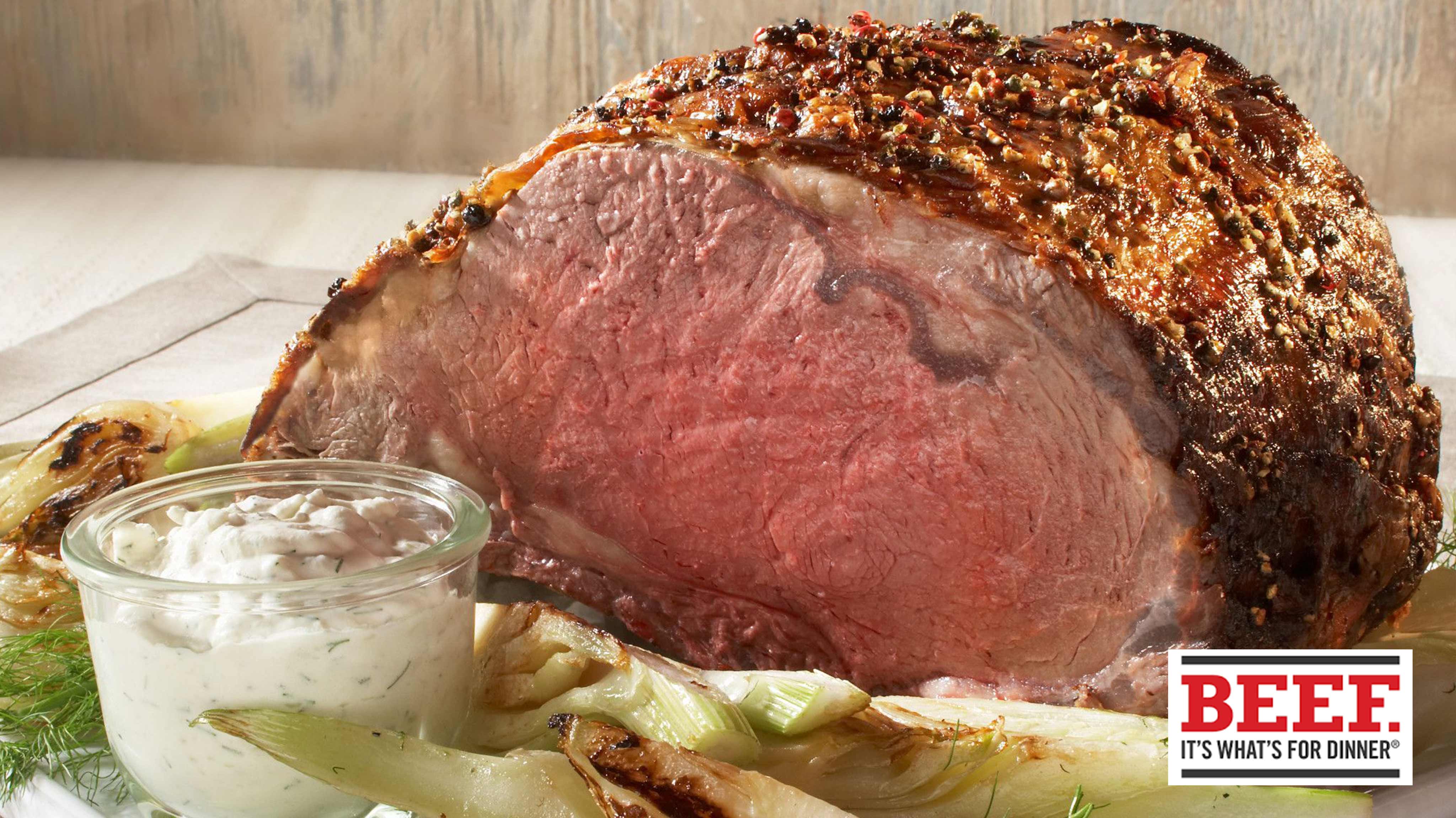 Image for Recipe Rib Roast with Horseradish Sauce