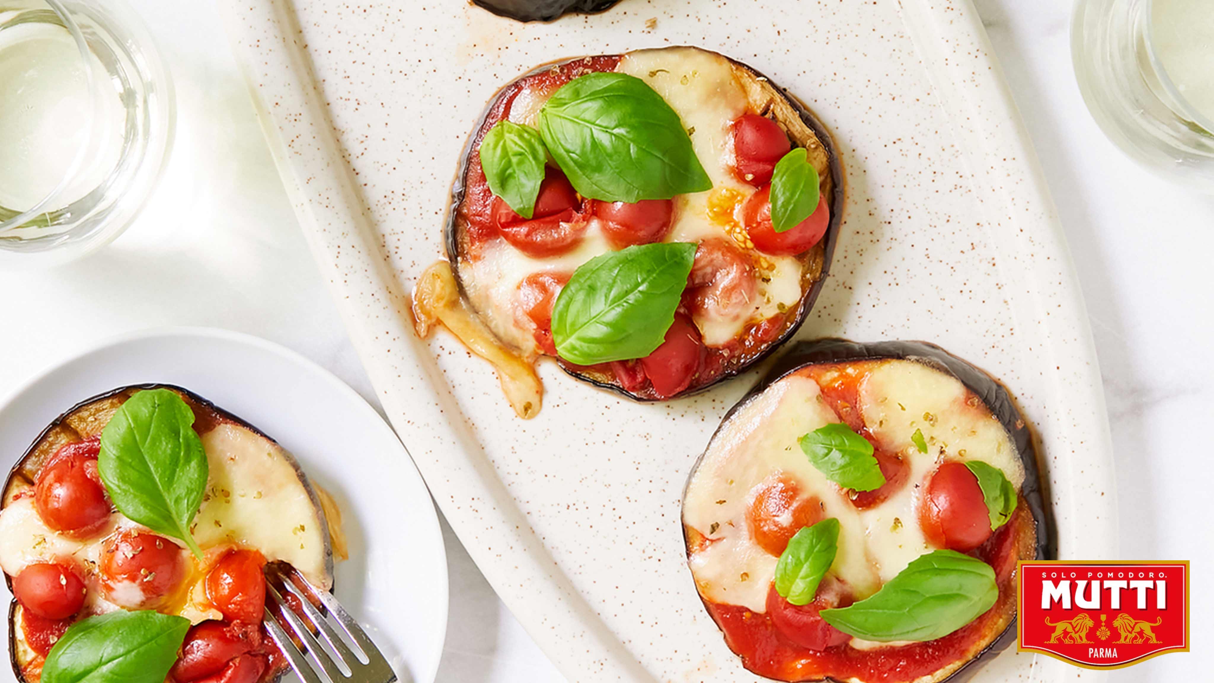 Image for Recipe Bite Sized Eggplant Pizzas