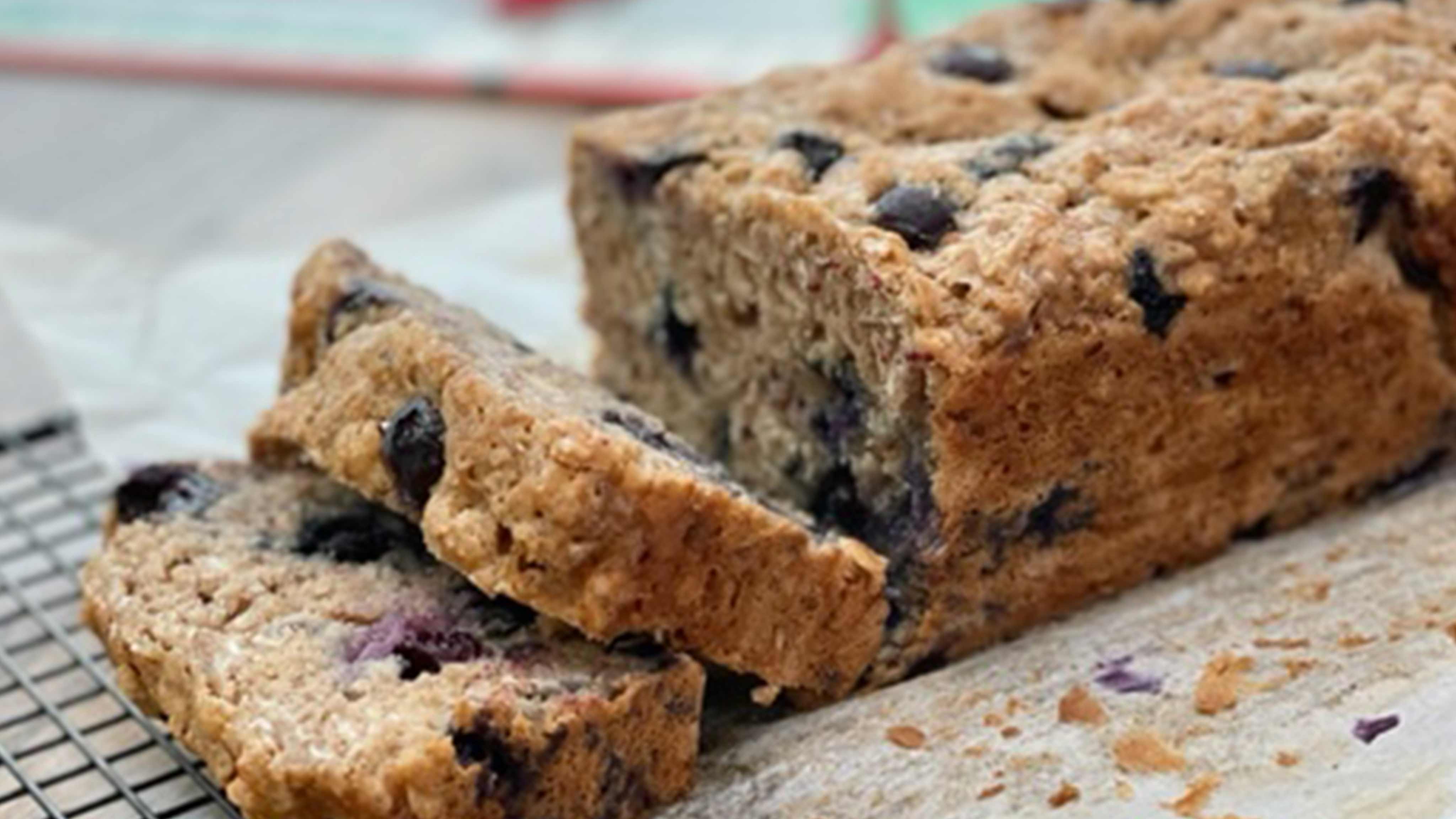 Image for Recipe Vegan Blueberry Oat Banana Bread