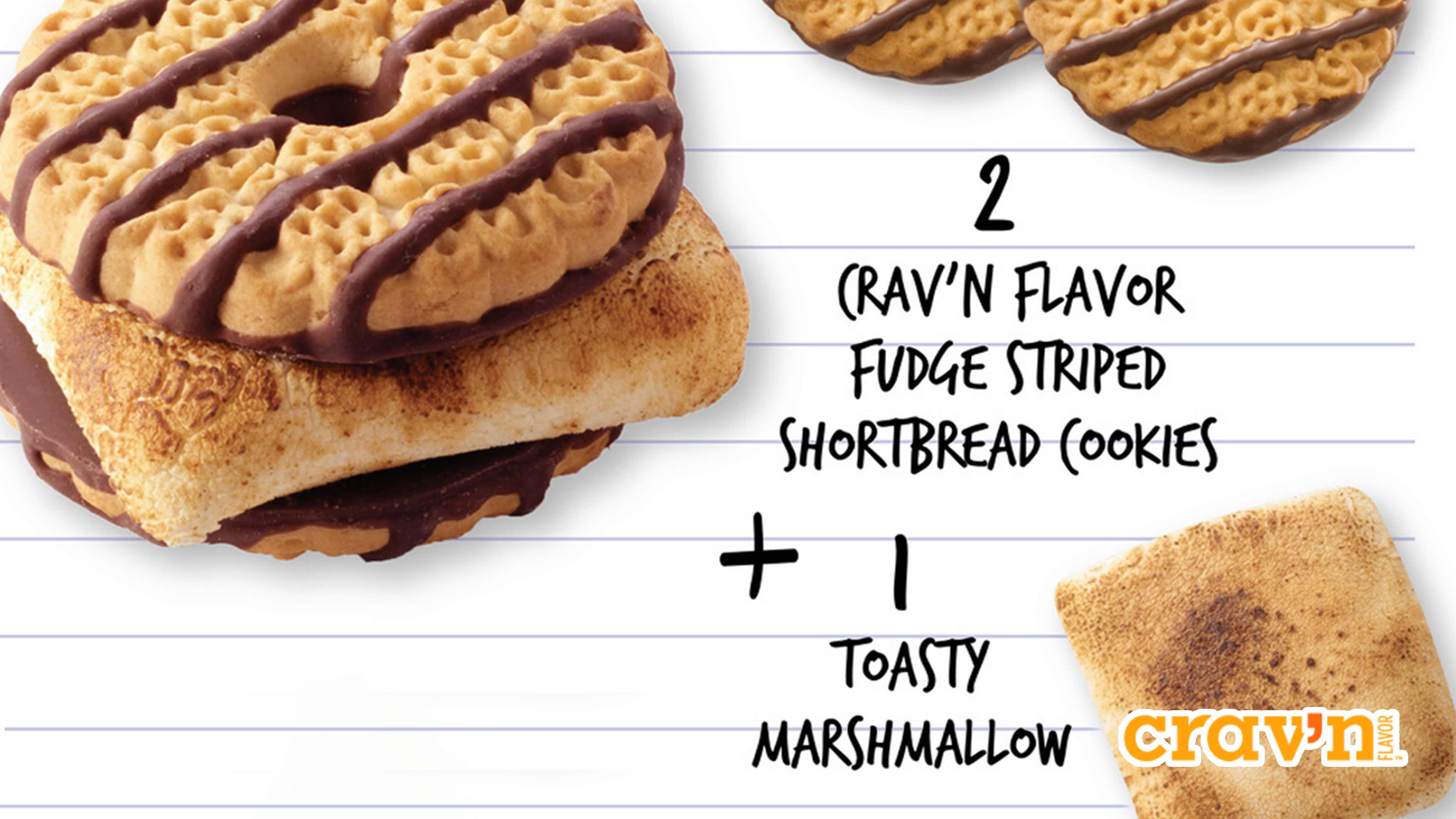 Image for Recipe Toasty Fudge Striped S'mores