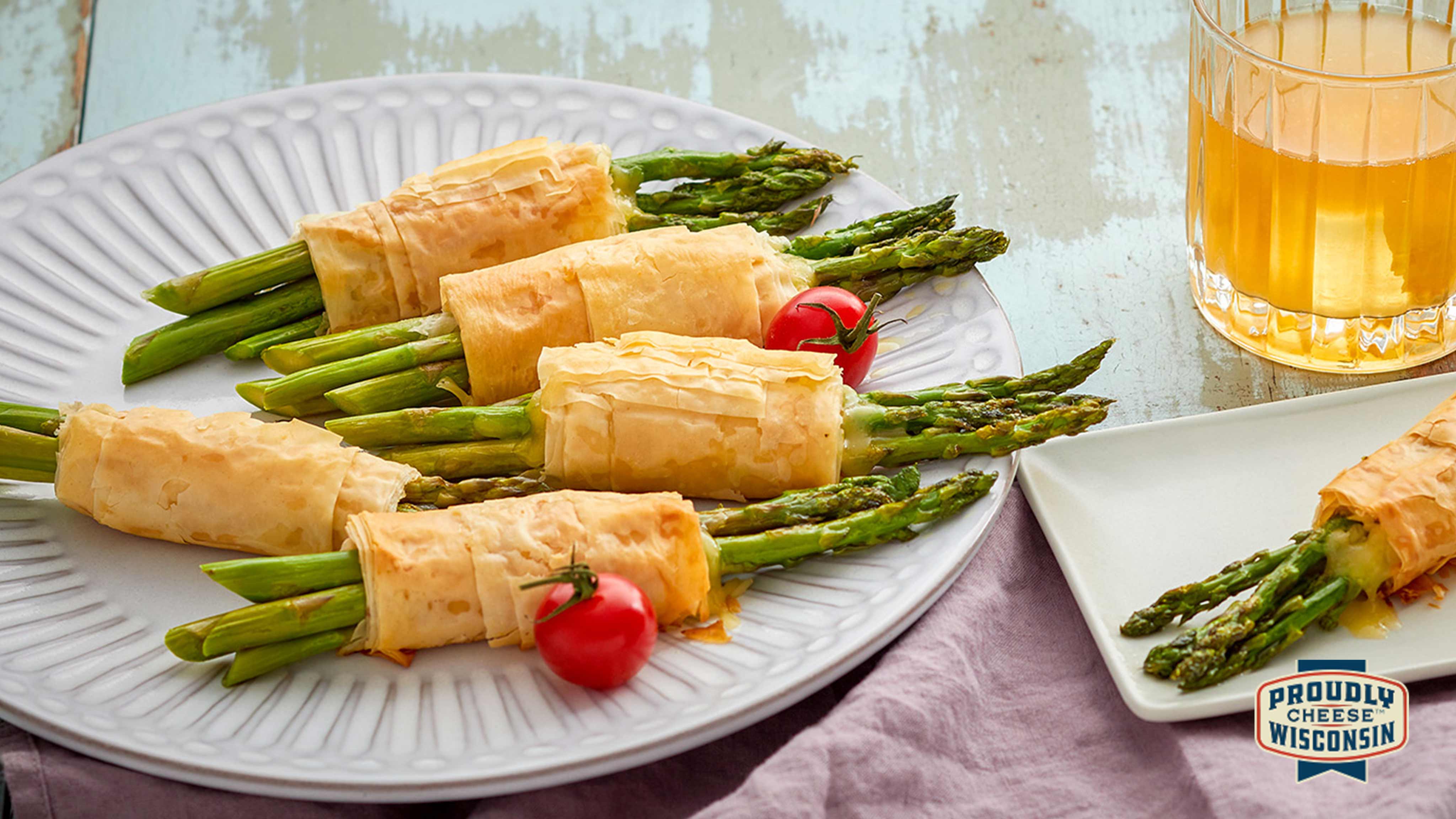 Image for Recipe Asparagus Bundles with Muenster Cheese