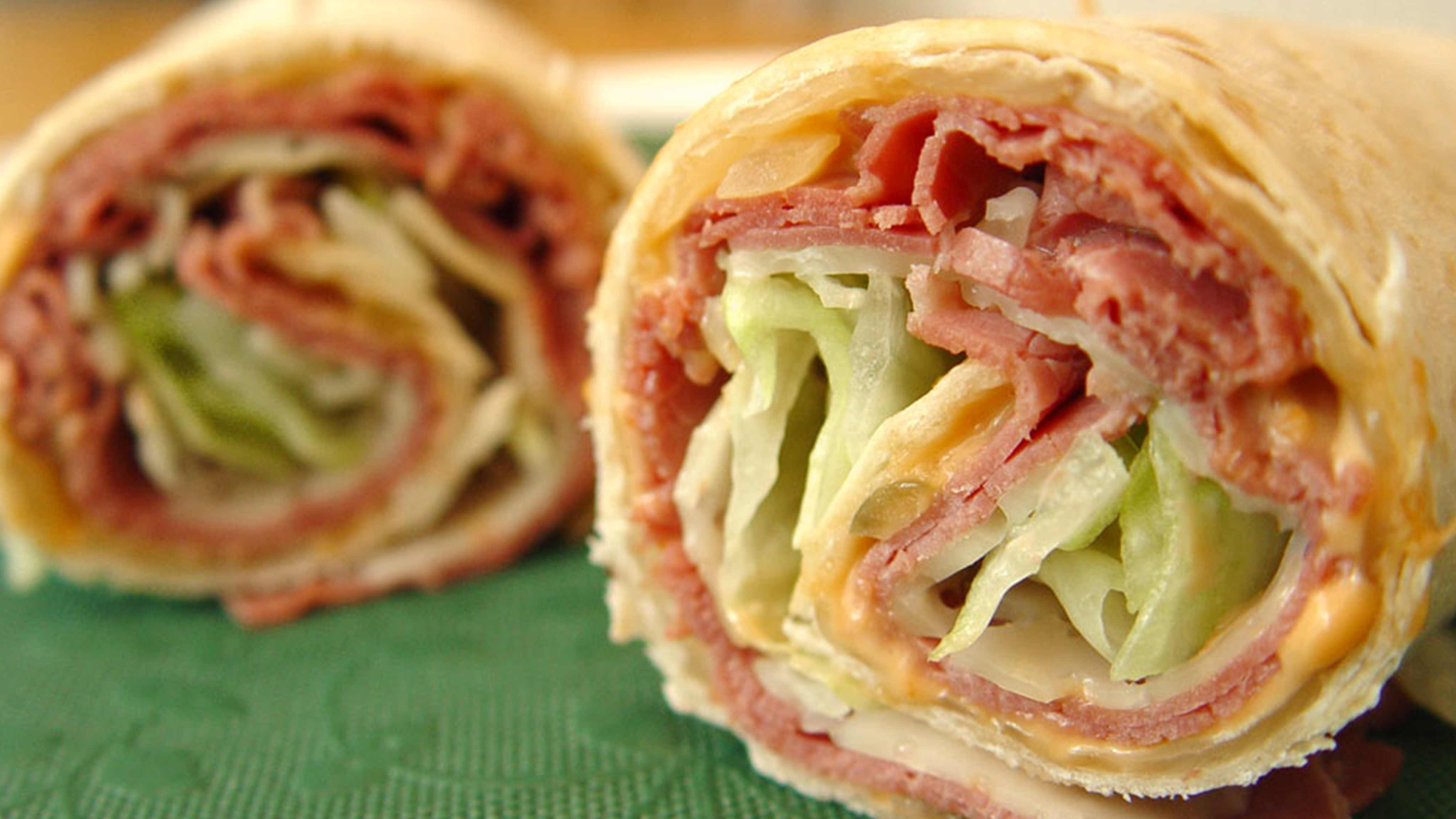 Image for Recipe Hot Corned Beef Wraps