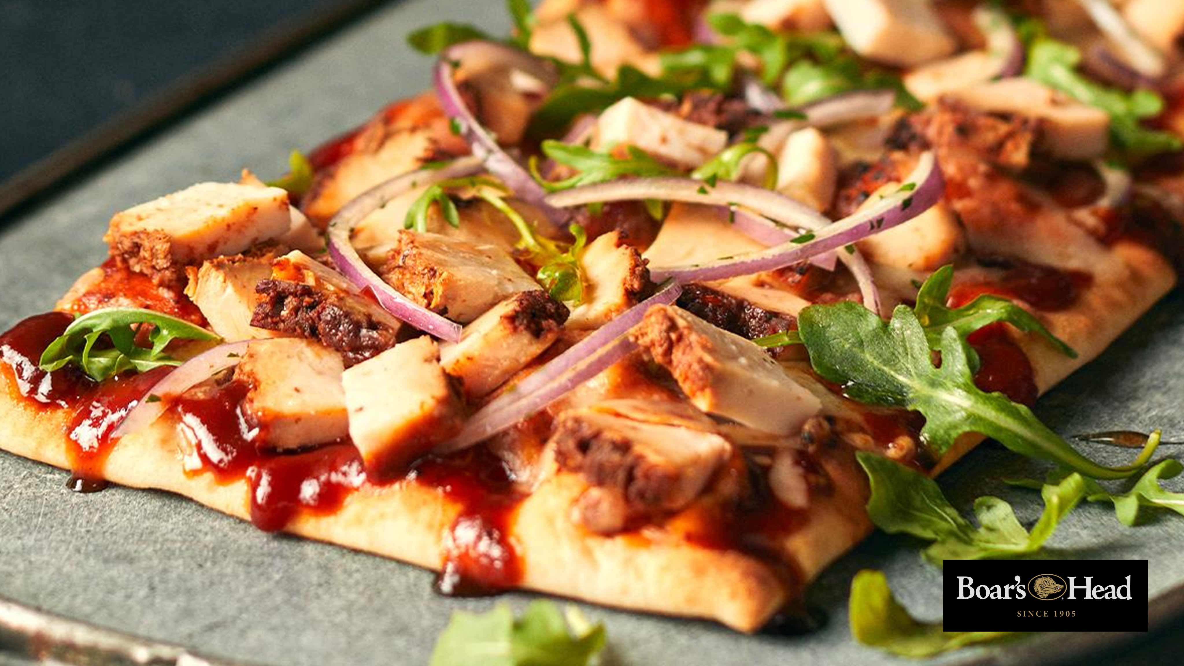 Image for Recipe Sweet Bs Honey Barbeque Glazed Chicken Flatbread