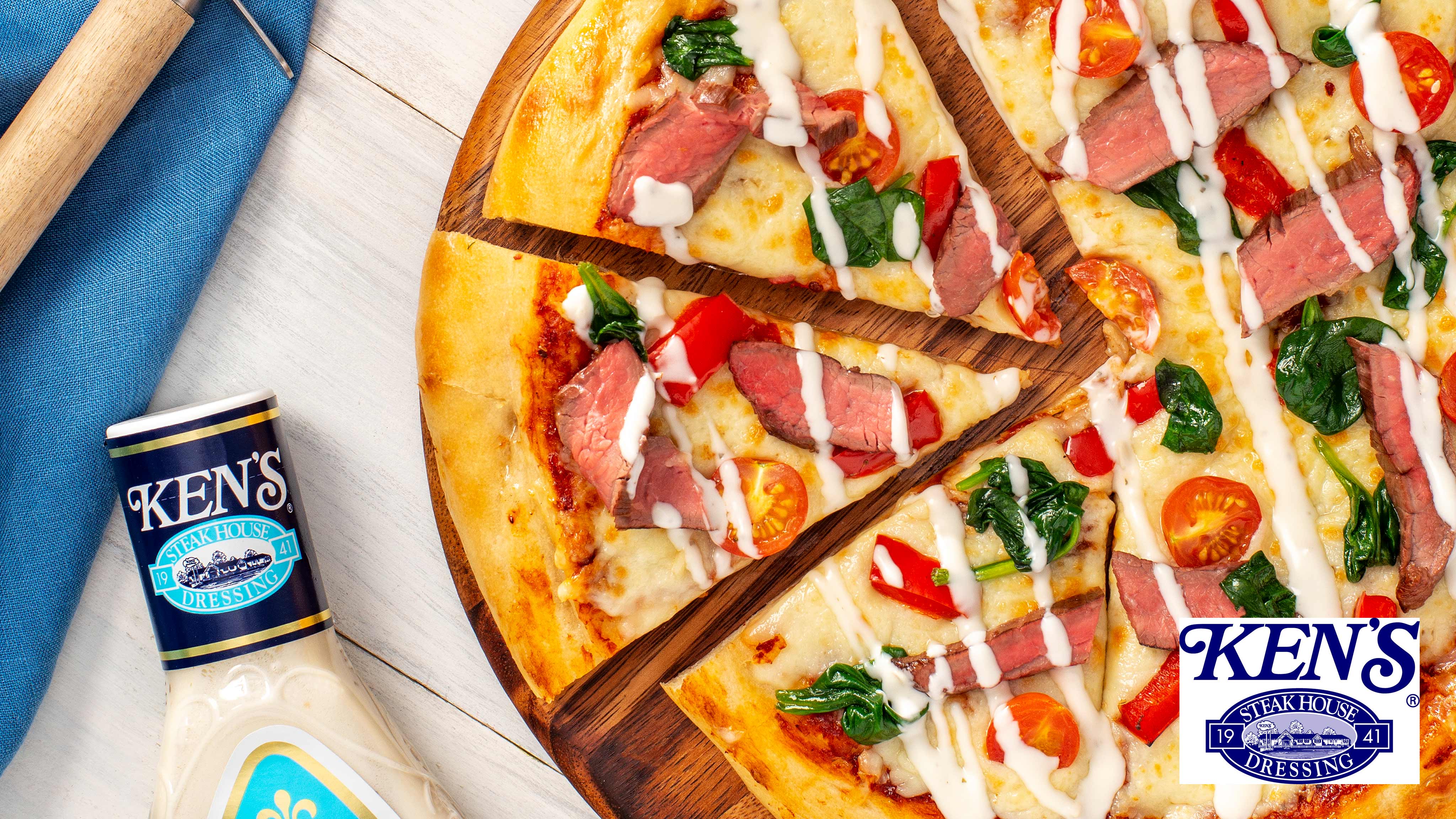 Image for Recipe Flank Steak Pizza with Blue Cheese