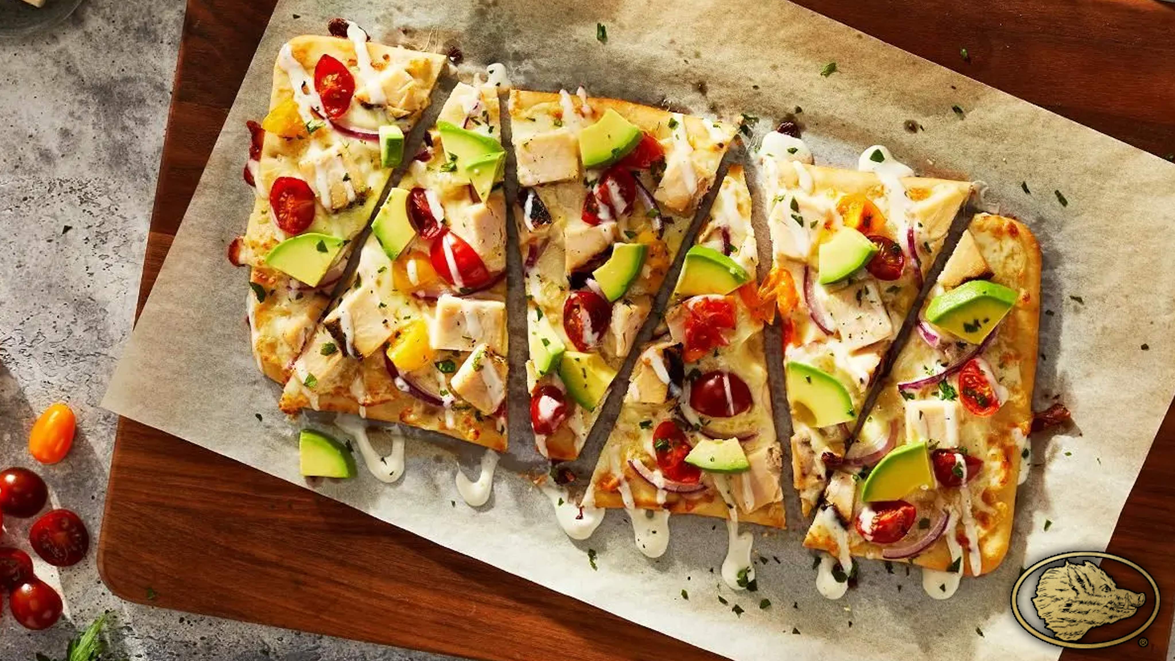 Image for Recipe Firesmith Grilled Chicken Avocado Flatbread