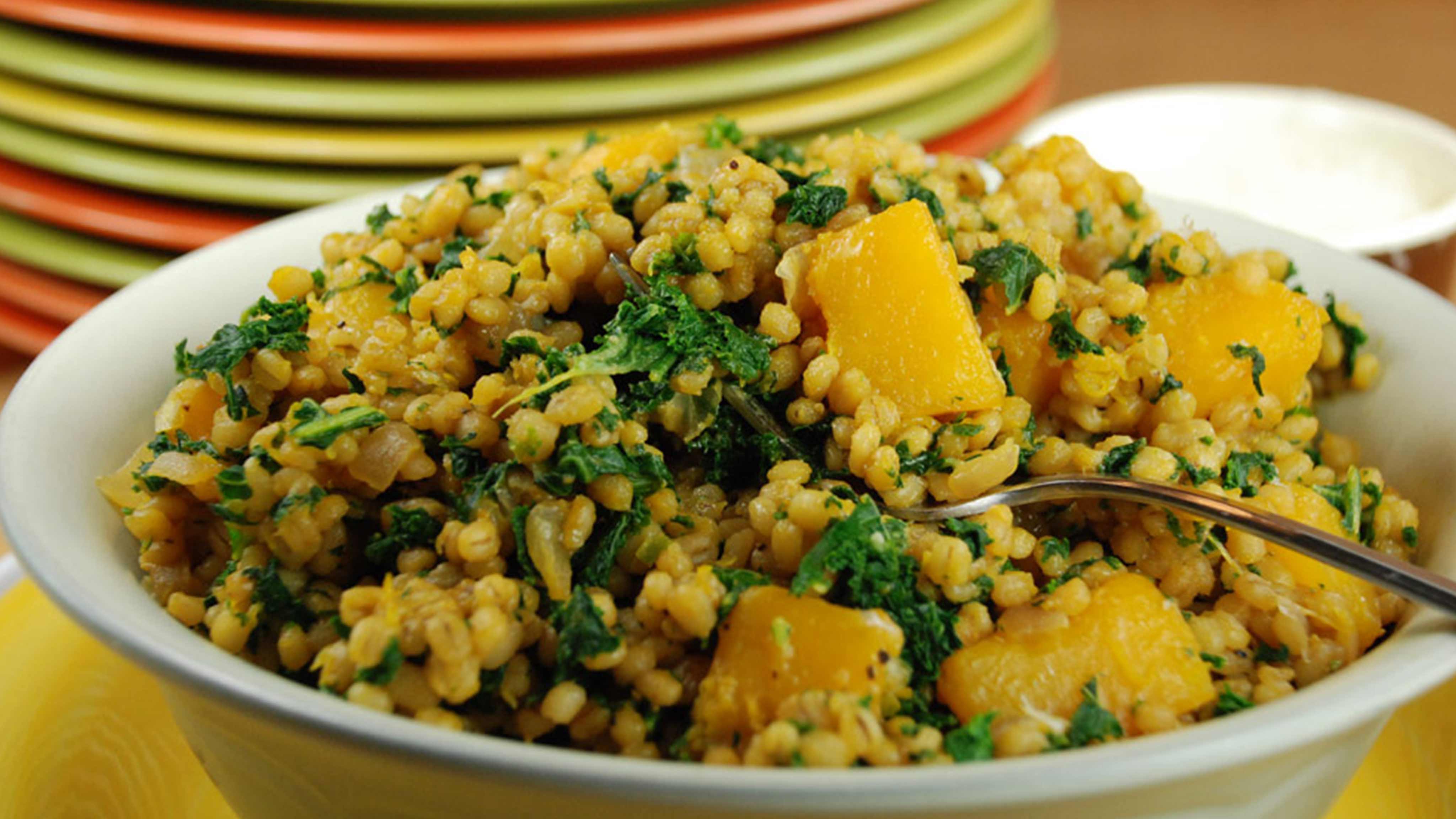 Image for Recipe Barley Risotto with Butternut Squash and Kale
