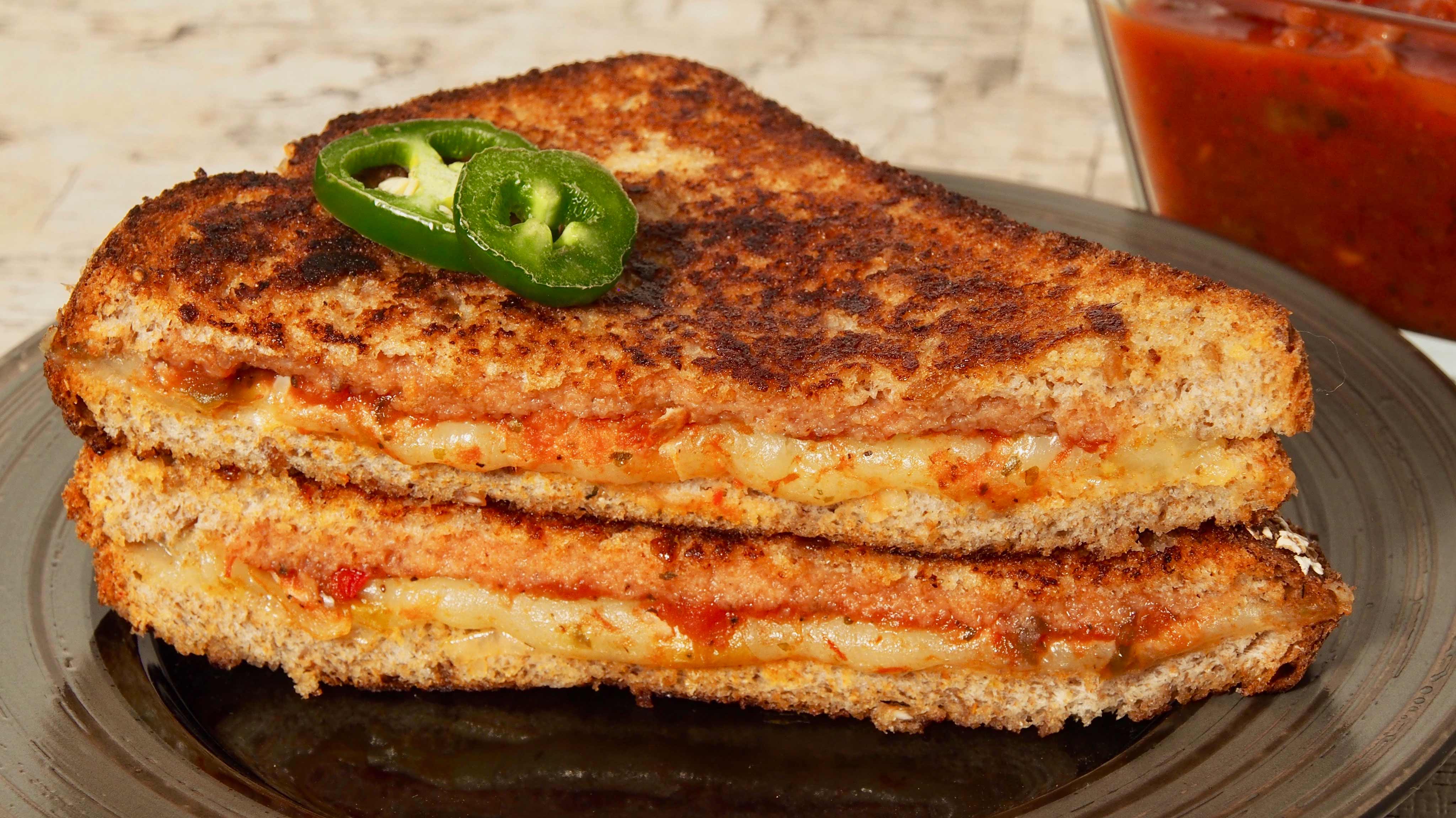Image for Recipe Grilled Cheese Salsa Sandwiches
