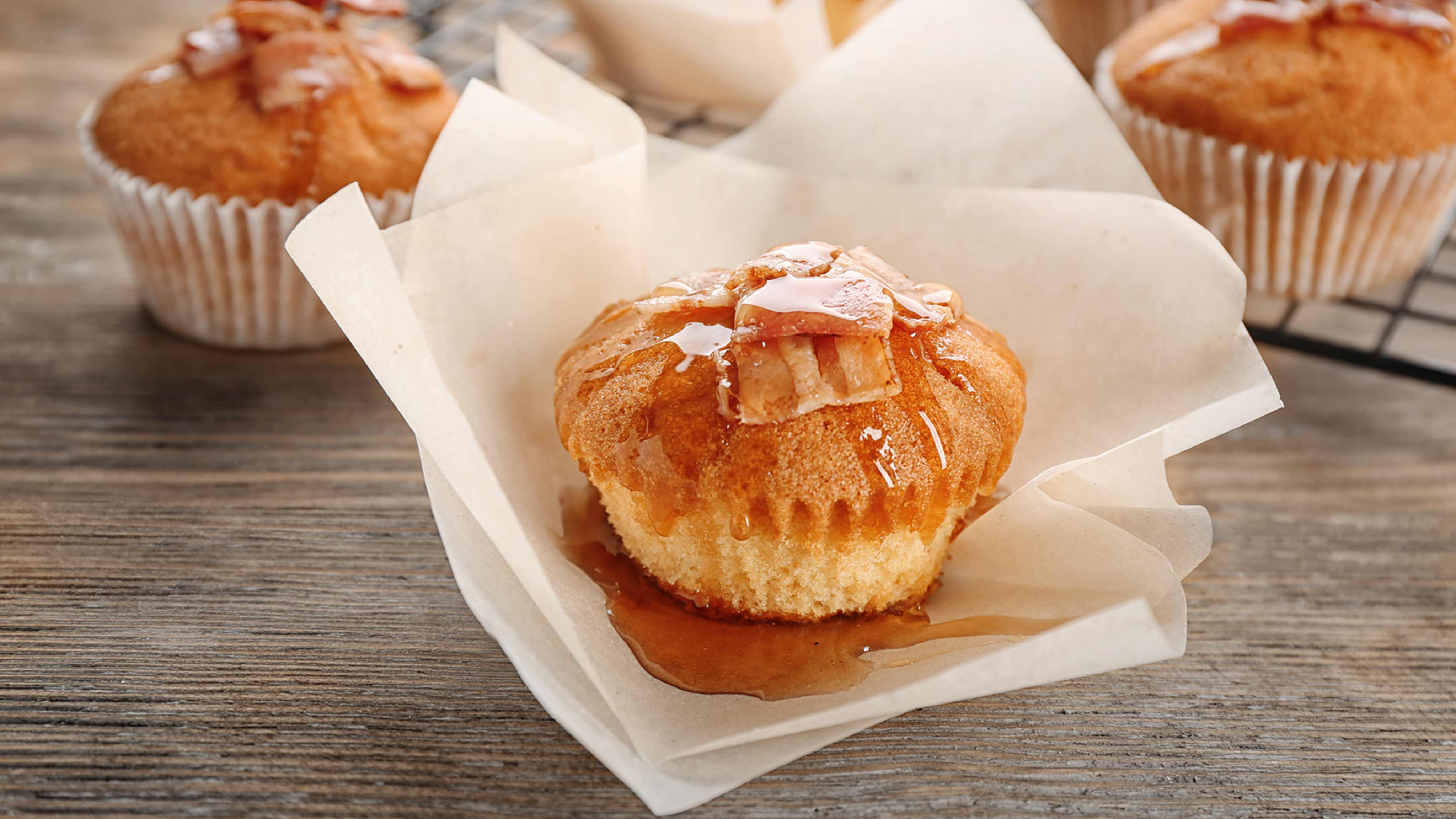 Image for Recipe Savory Maple Muffins with Candied Bacon