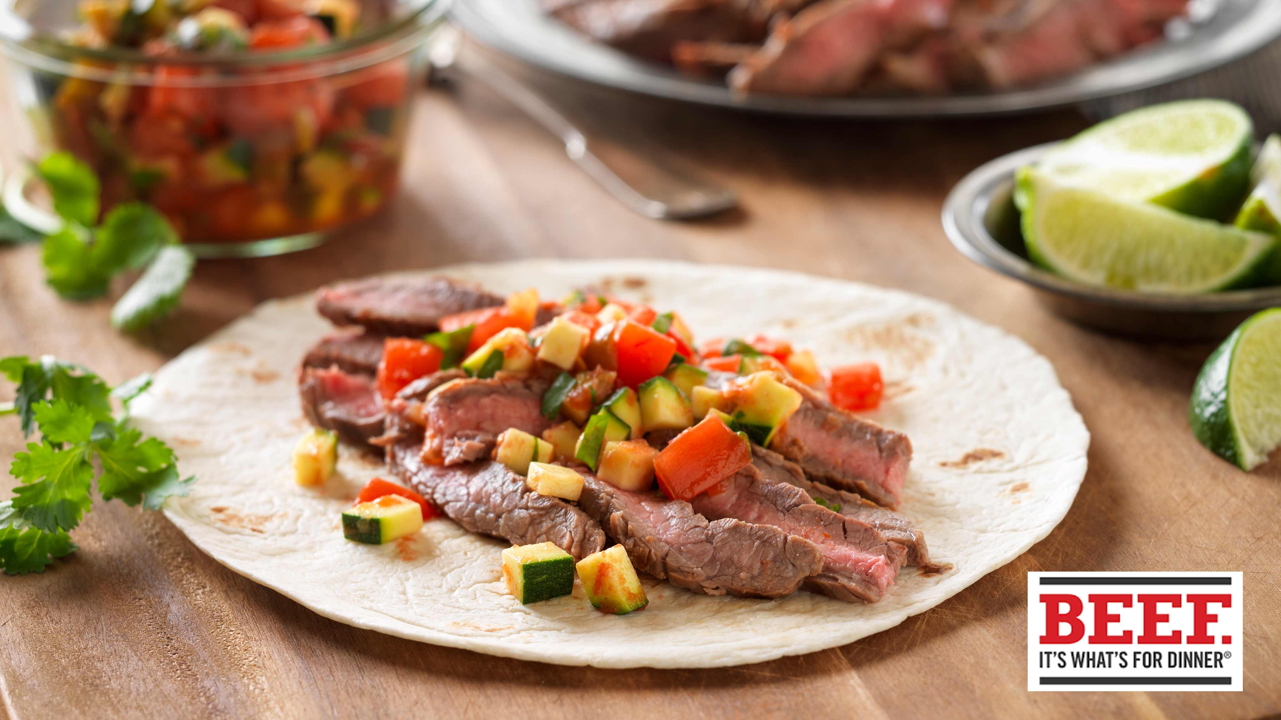 Image for Recipe Quick Beef Fajitas with Pico de Gallo