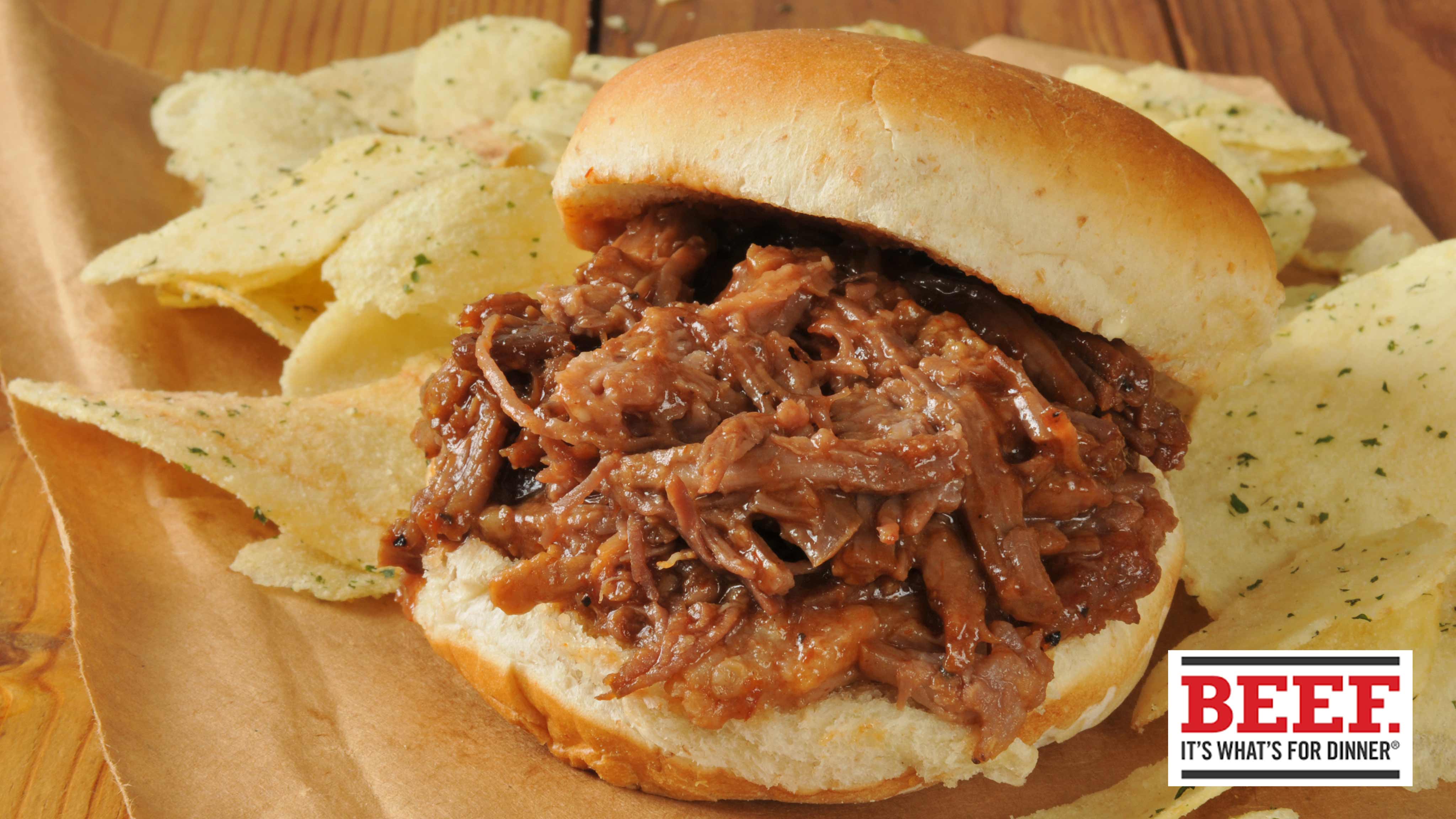 Image for Recipe Tangy BBQ Beef Sandwiches