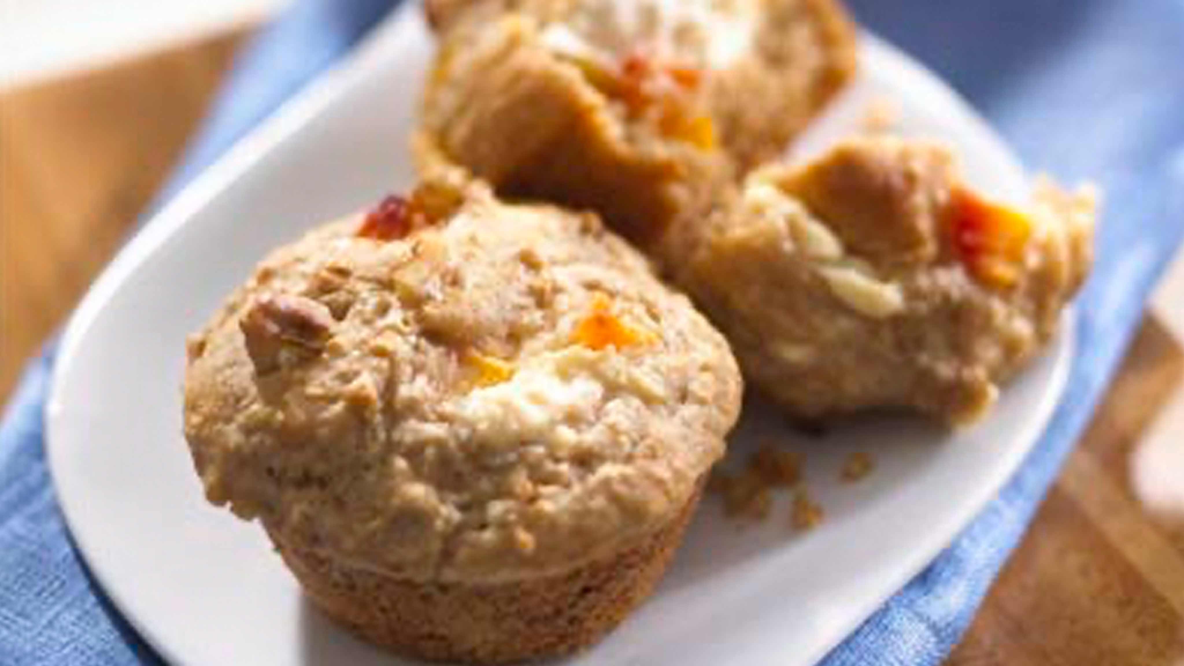 Image for Recipe Healthy Oat Peaches and Cream Muffins