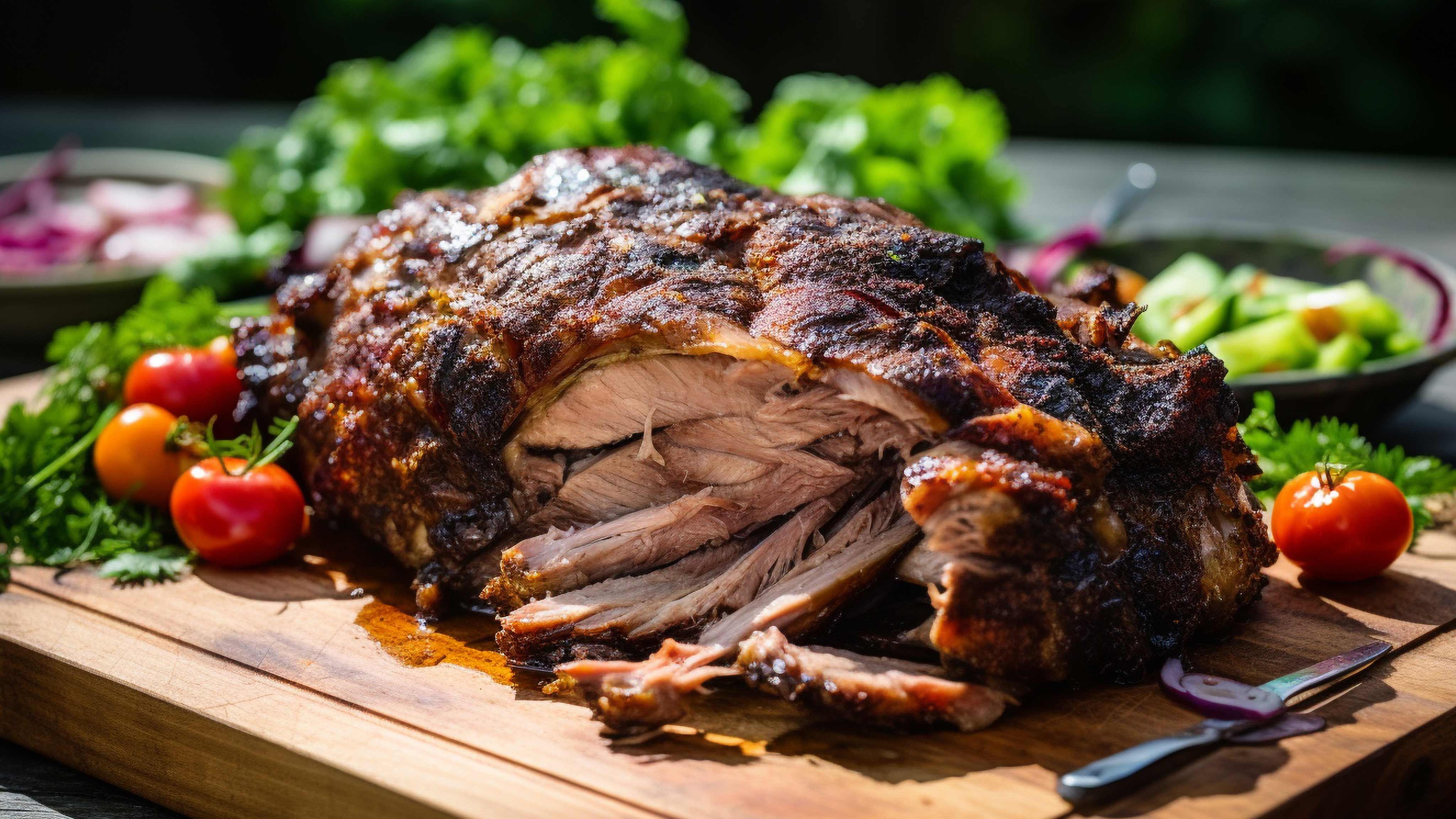 Image for Recipe Brown Sugar and Honey Smoked Picnic Pork Roast