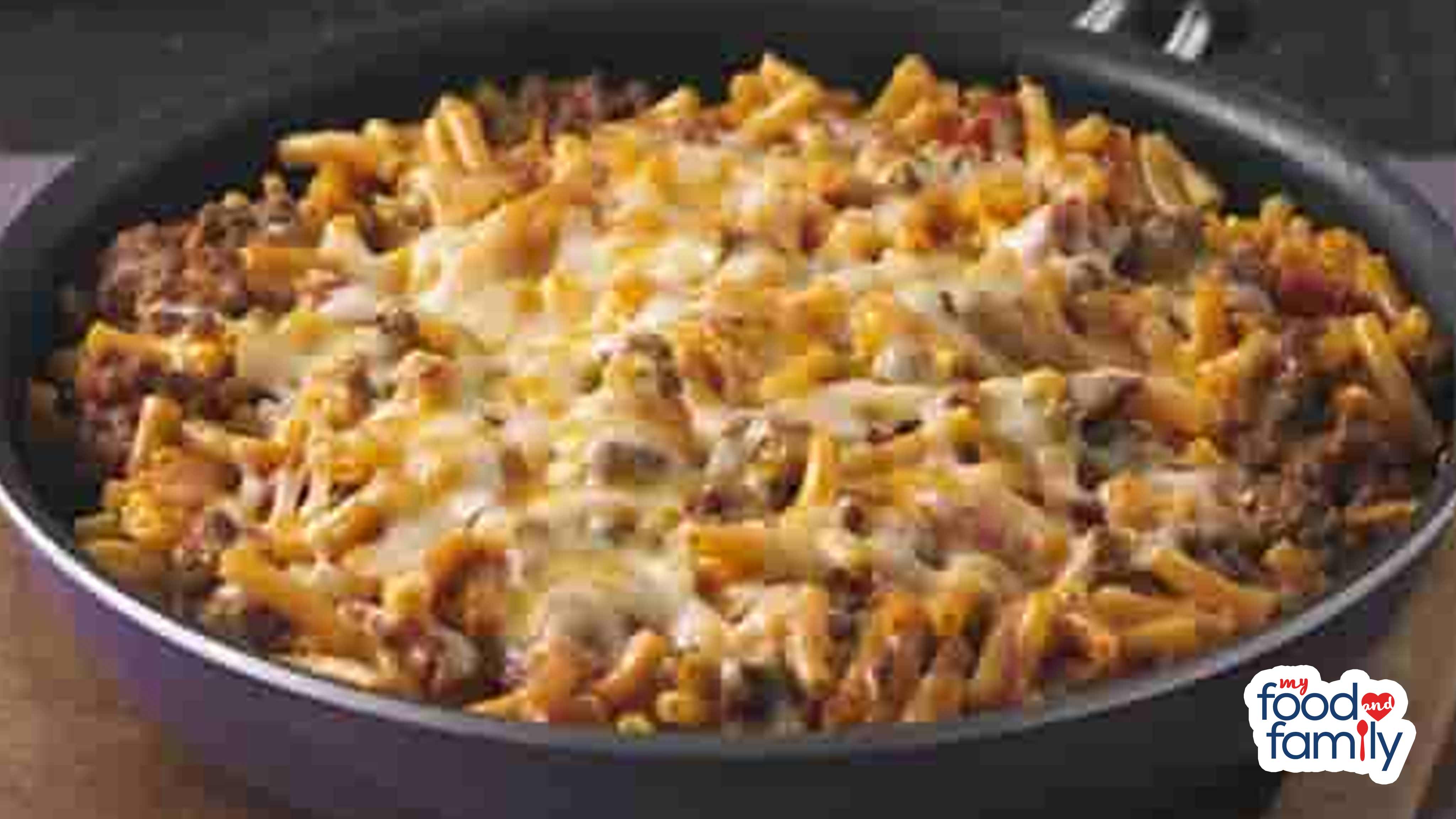 Image for Recipe Cheesy Macaroni-Beef Skillet