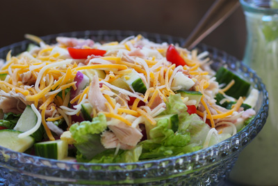 Harborside Harvest Market Print Recipe Chicken Cobb Salad