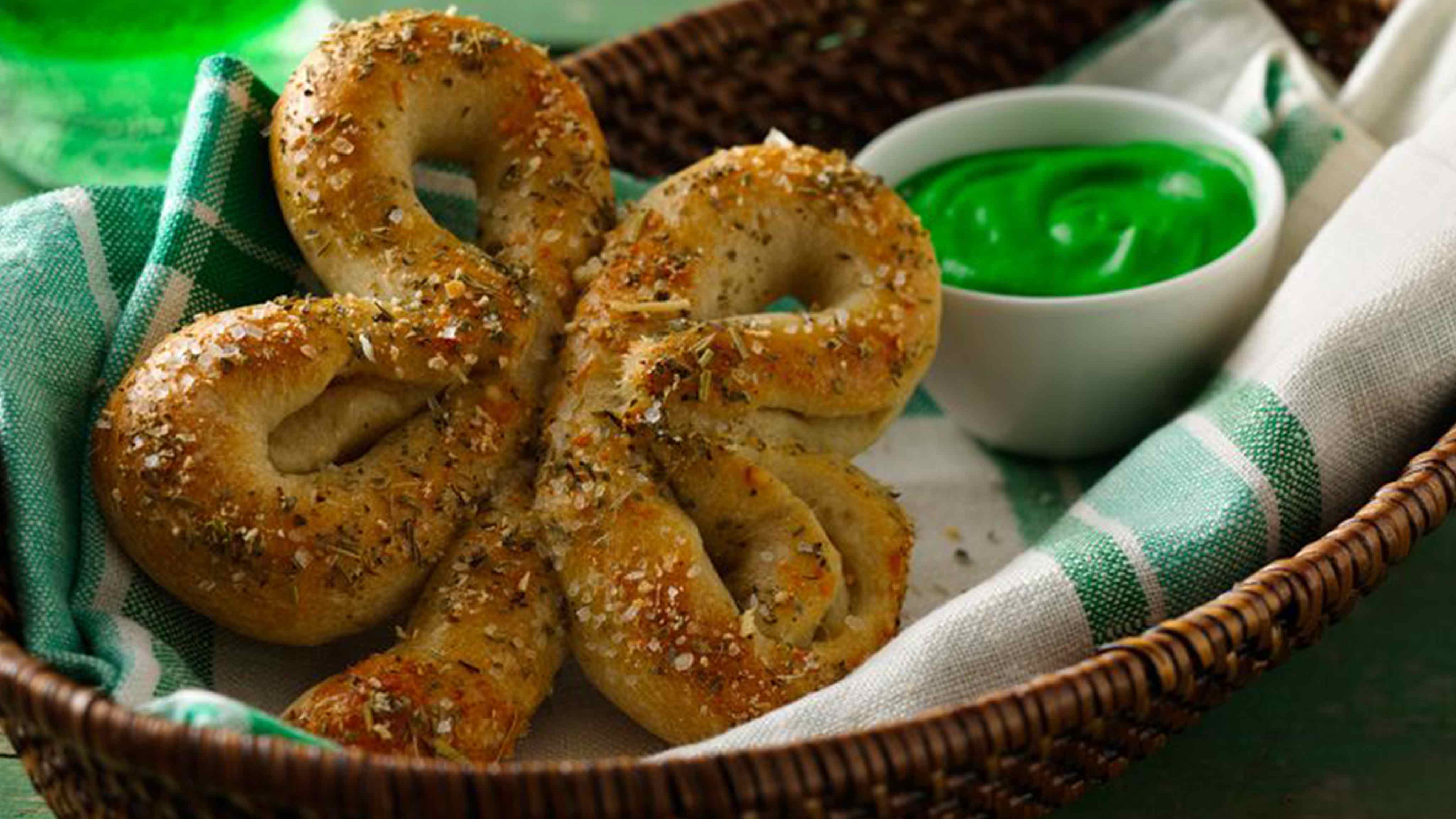 Image for Recipe Shamrock Soft Pretzels