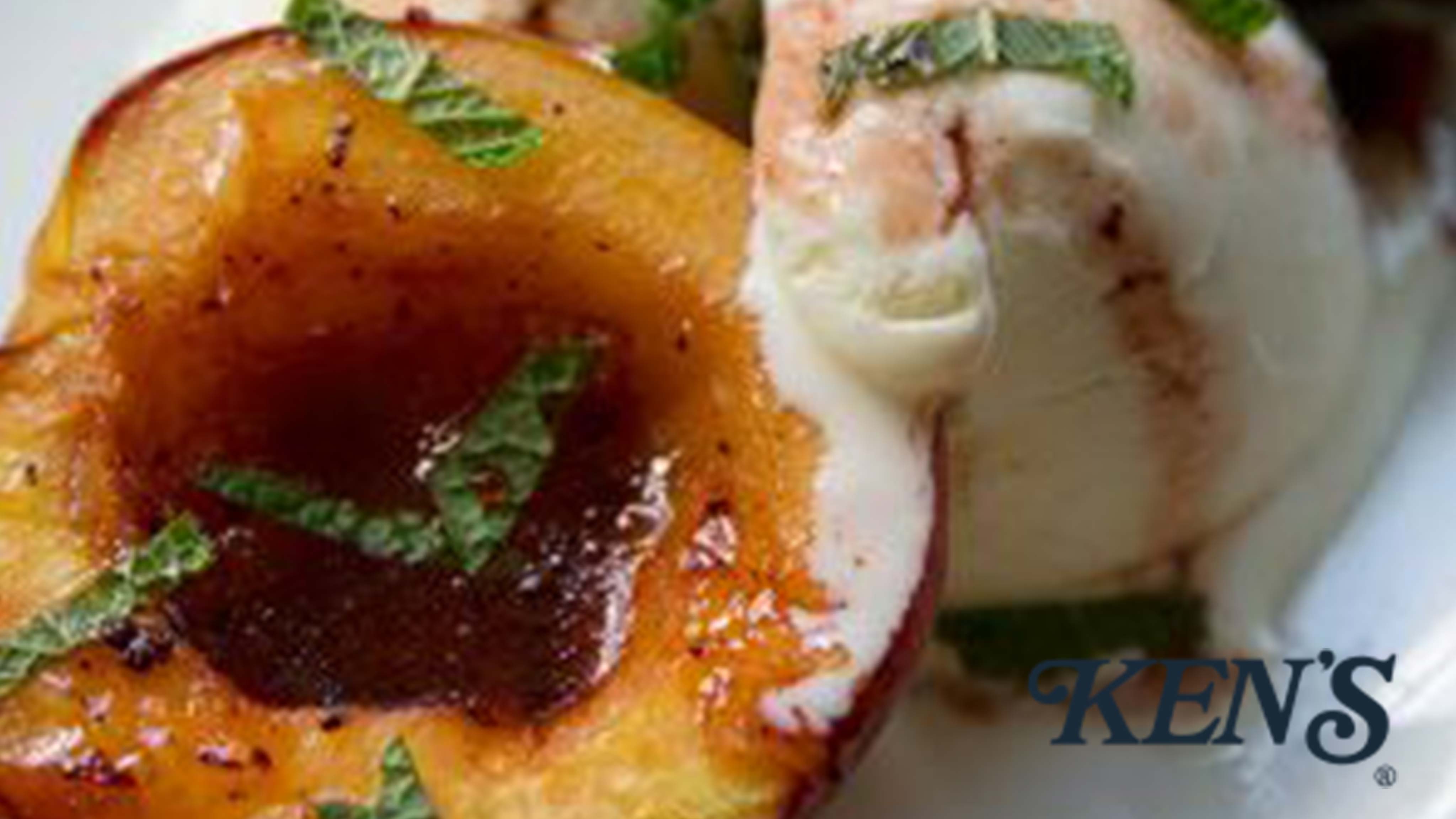 Image for Recipe Grilled Peaches with Raspberry Balsamic Vinaigrette