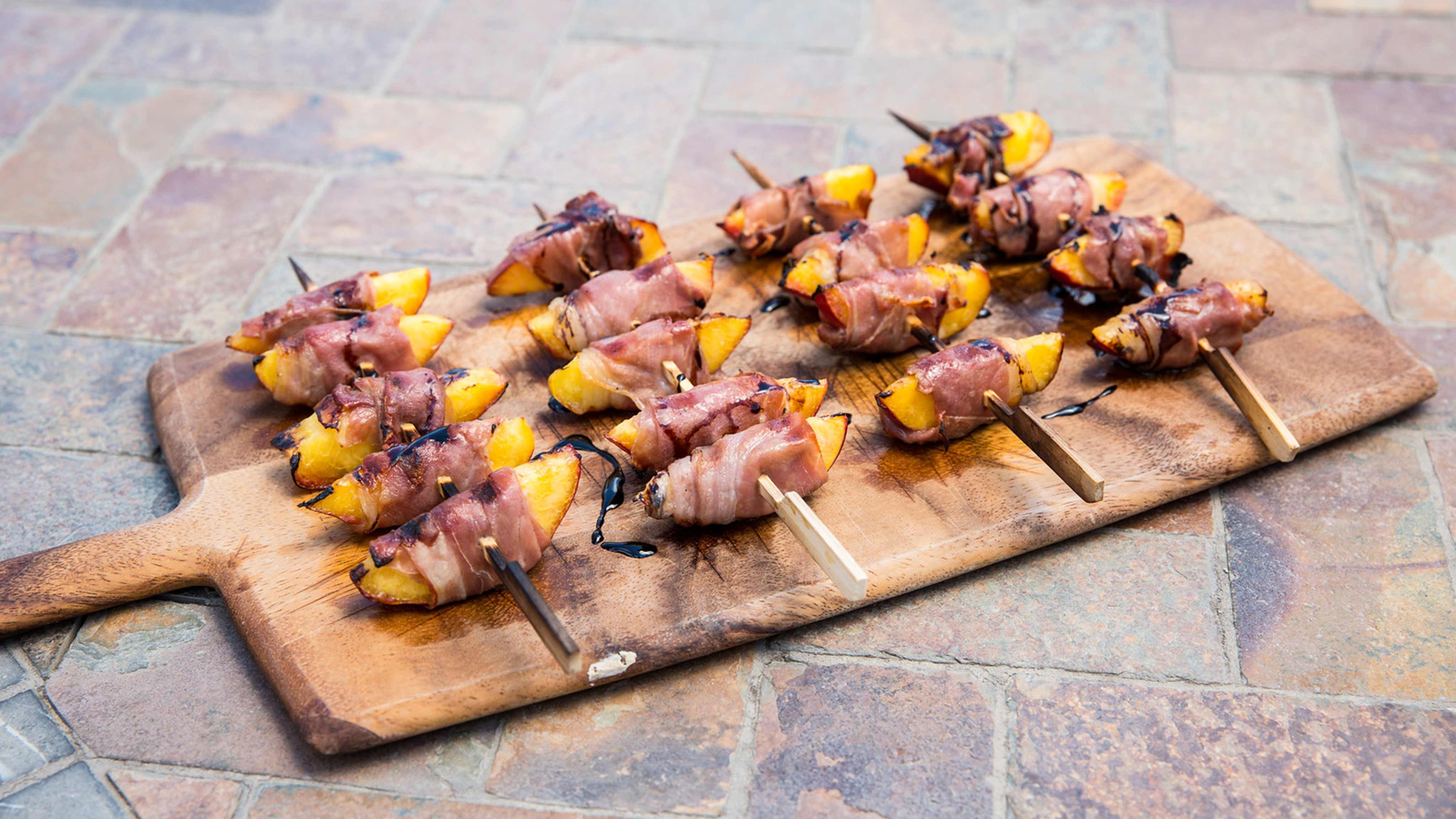 Image for Recipe Prosciutto Wrapped Grilled Peaches