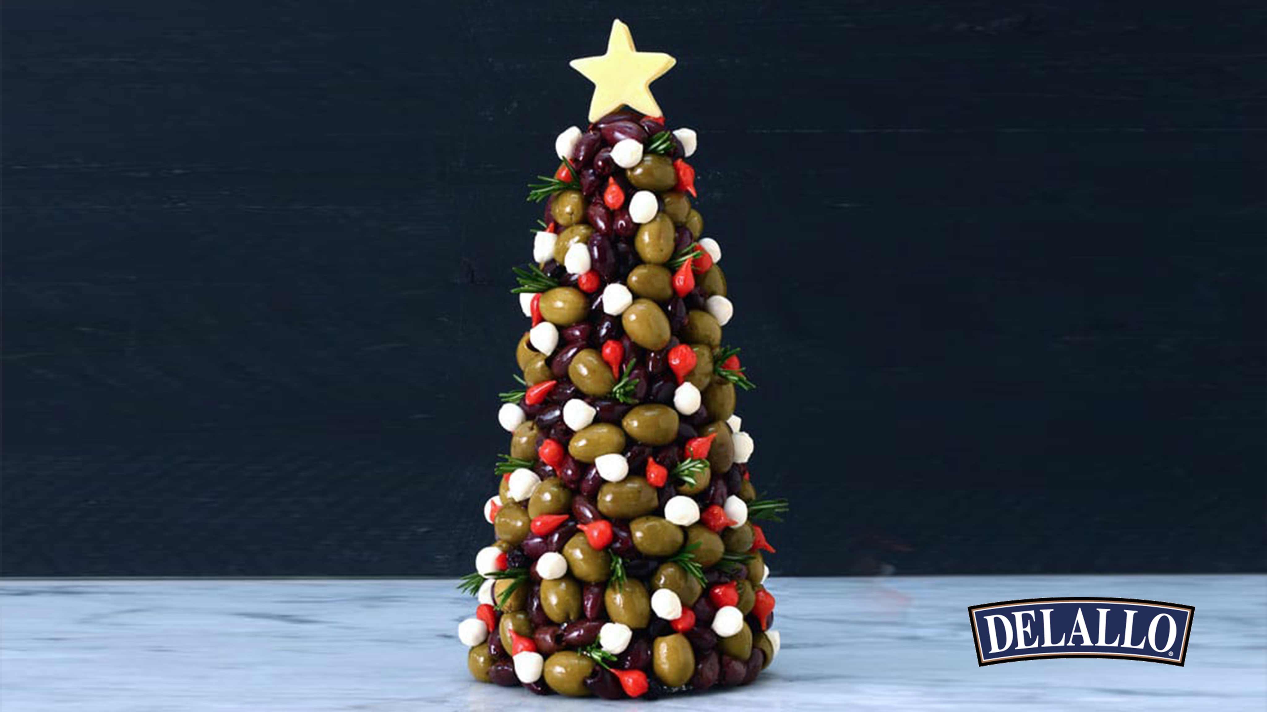 Image for Recipe Olive and Antipasto Christmas Tree