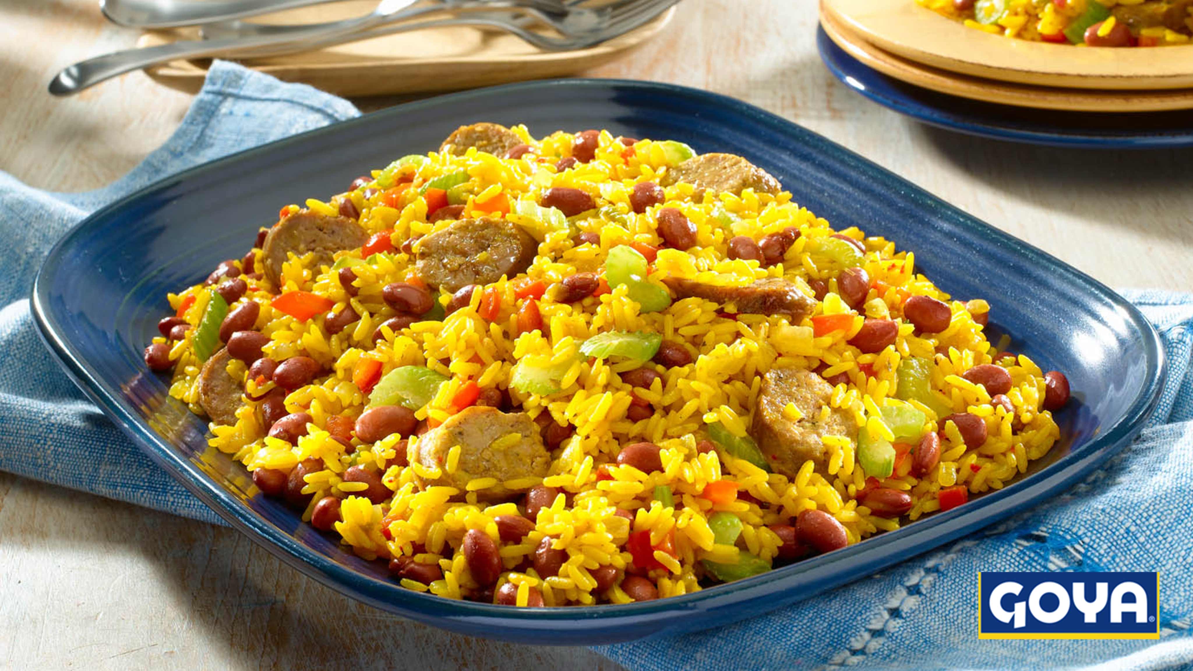 Image for Recipe Yellow Rice with Red Beans and Sausage