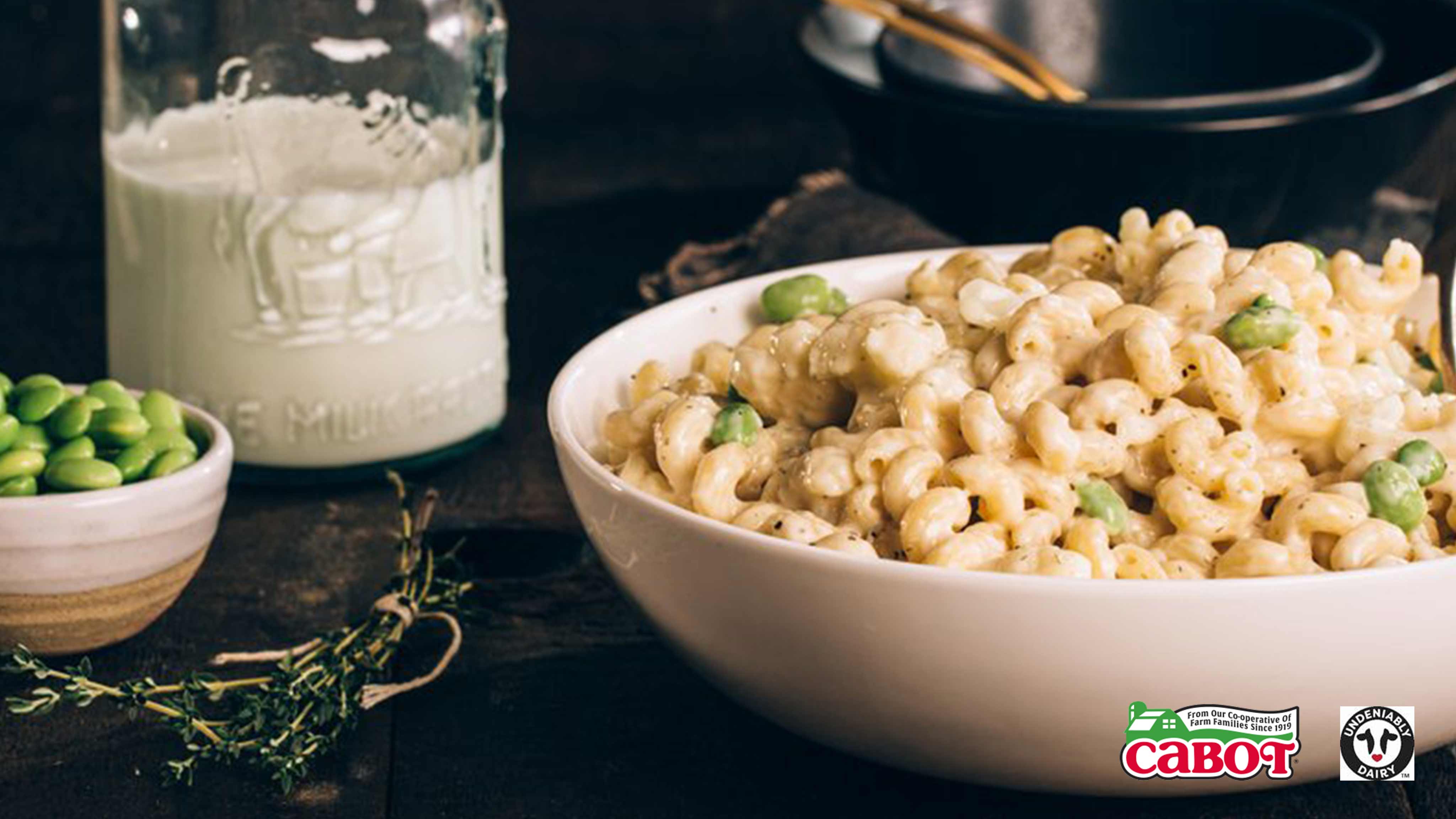 Image for Recipe Stovetop Edamame and Cauliflower Mac and Cheese