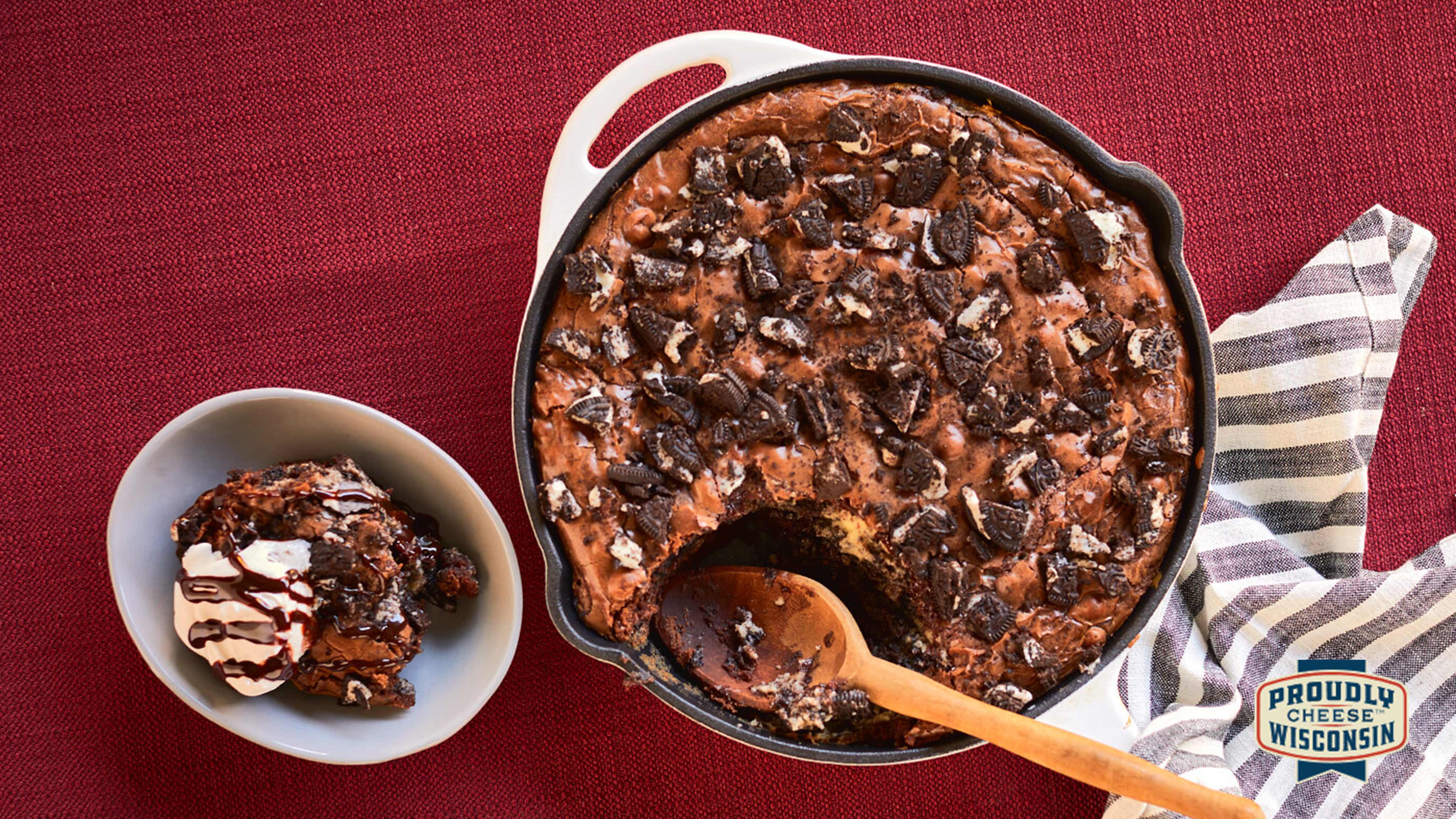 Image for Recipe Cookies and Cream Skillet Brownies