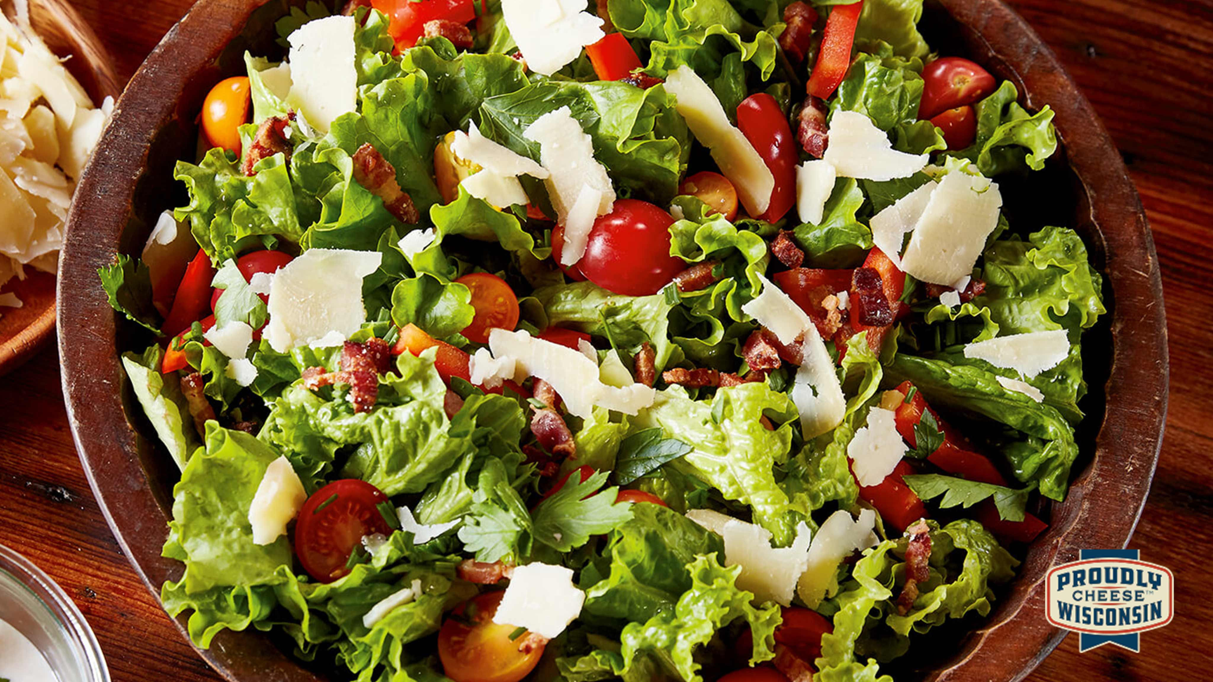 Image for Recipe All-American Salad with Parmesan Pepper Dressing