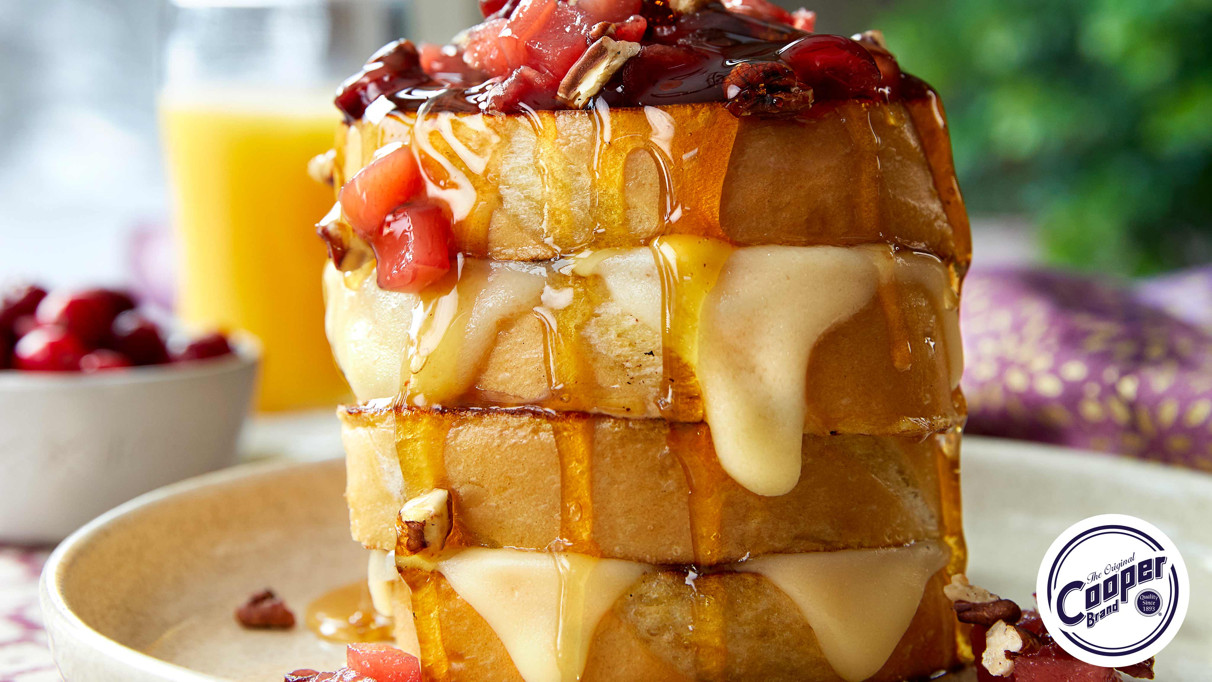 Image for Recipe Cooper® Cheese Fruit and Nut French Toast Sandwiches