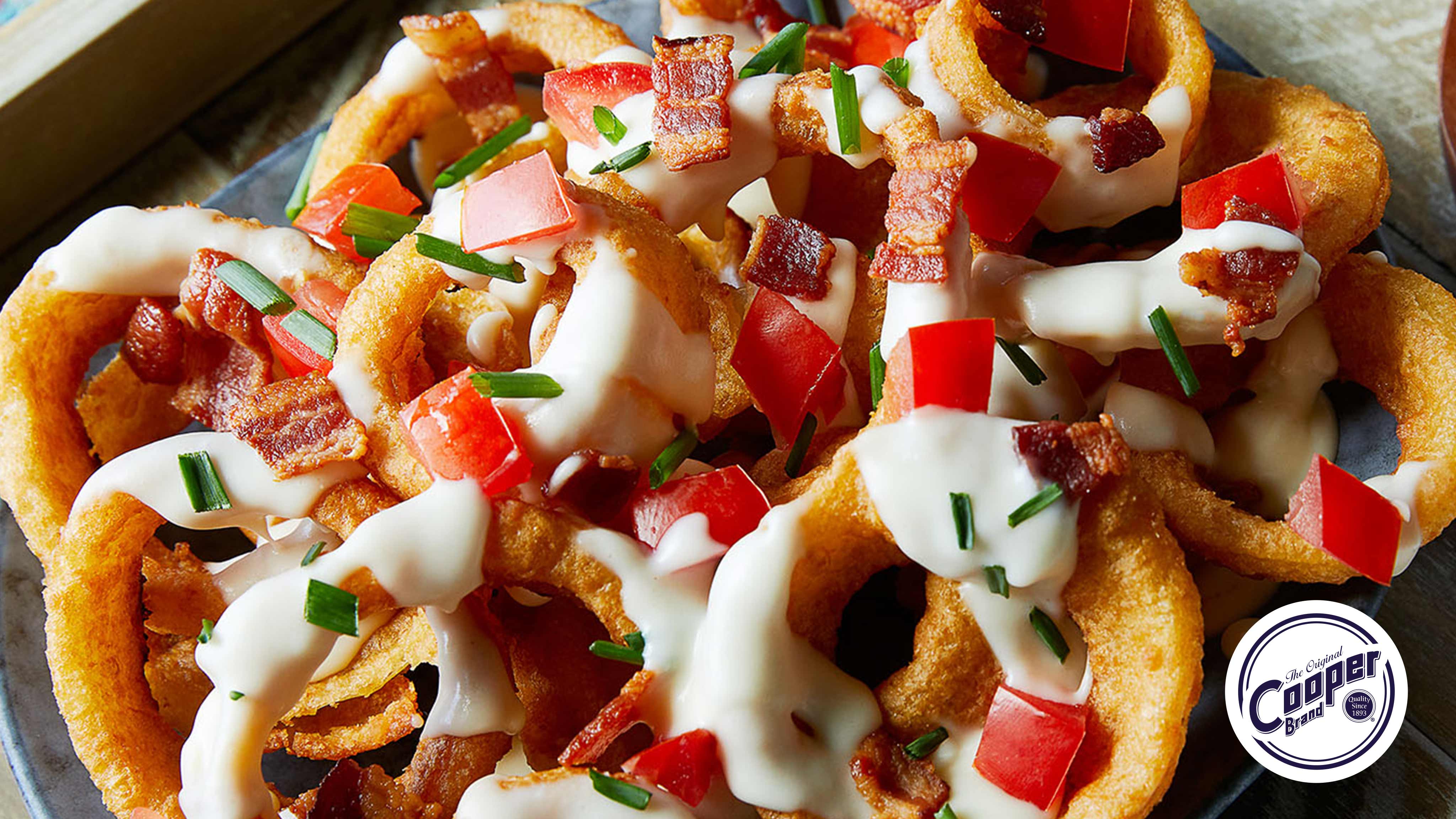 Image for Recipe Cooper® Sharp Loaded BLT Onion Rings